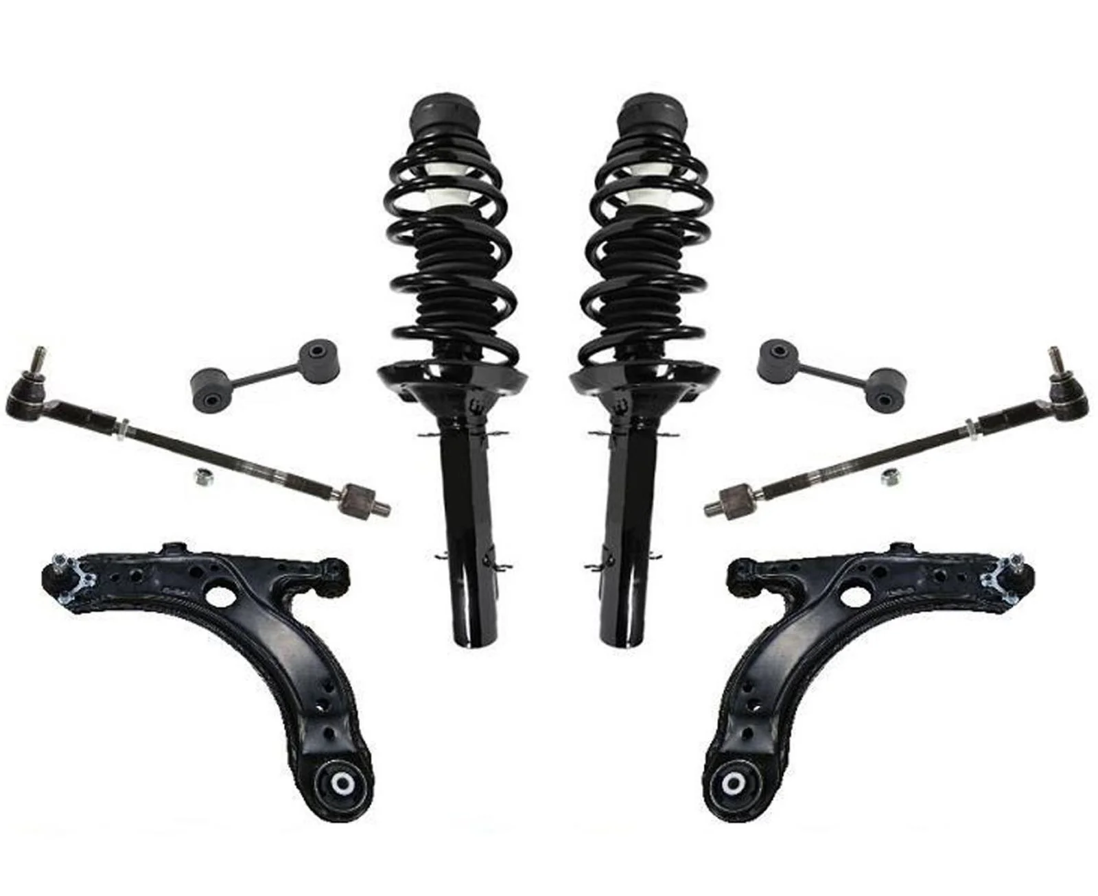 Front Struts Lower Control Arms Tie Rods Sway Bar Links Beetle Cabriolet 03-05