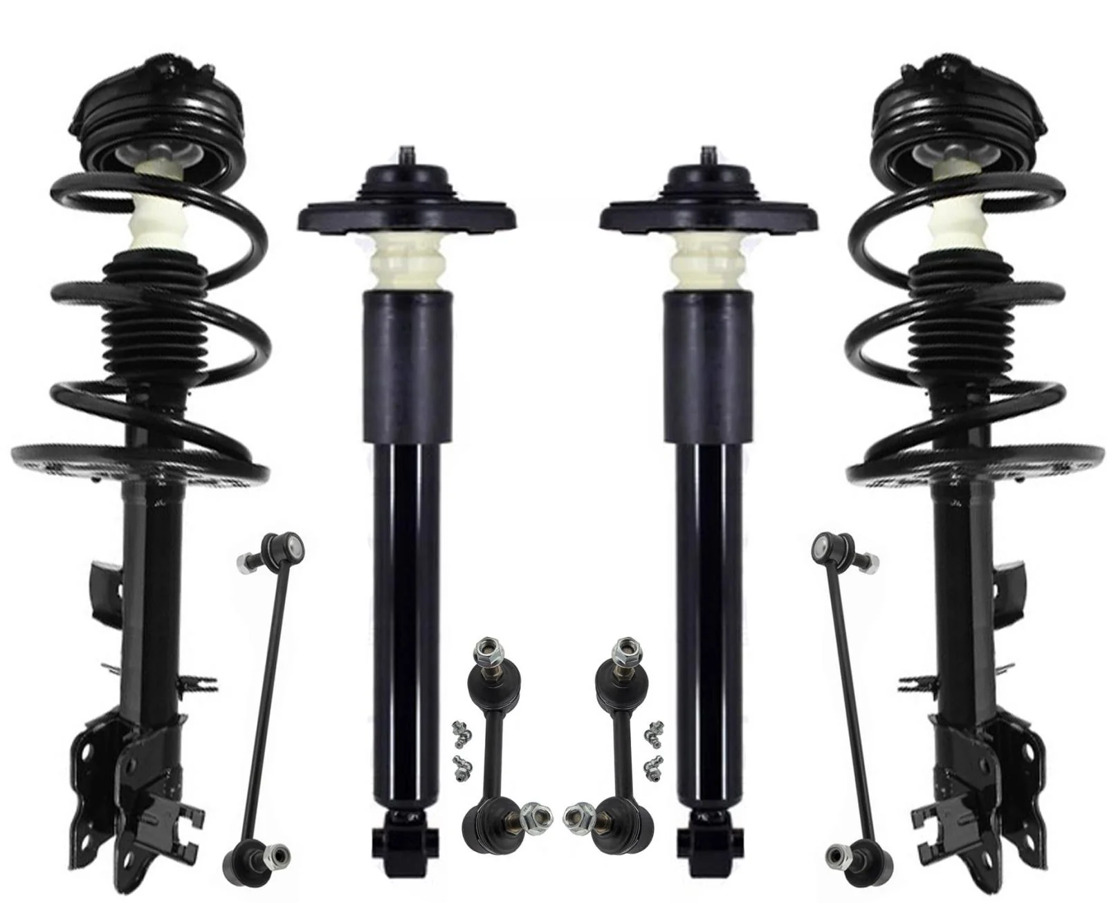 Front Struts Rear Complete Shocks & Links For Murano 2009-2014 All Wheel Drive