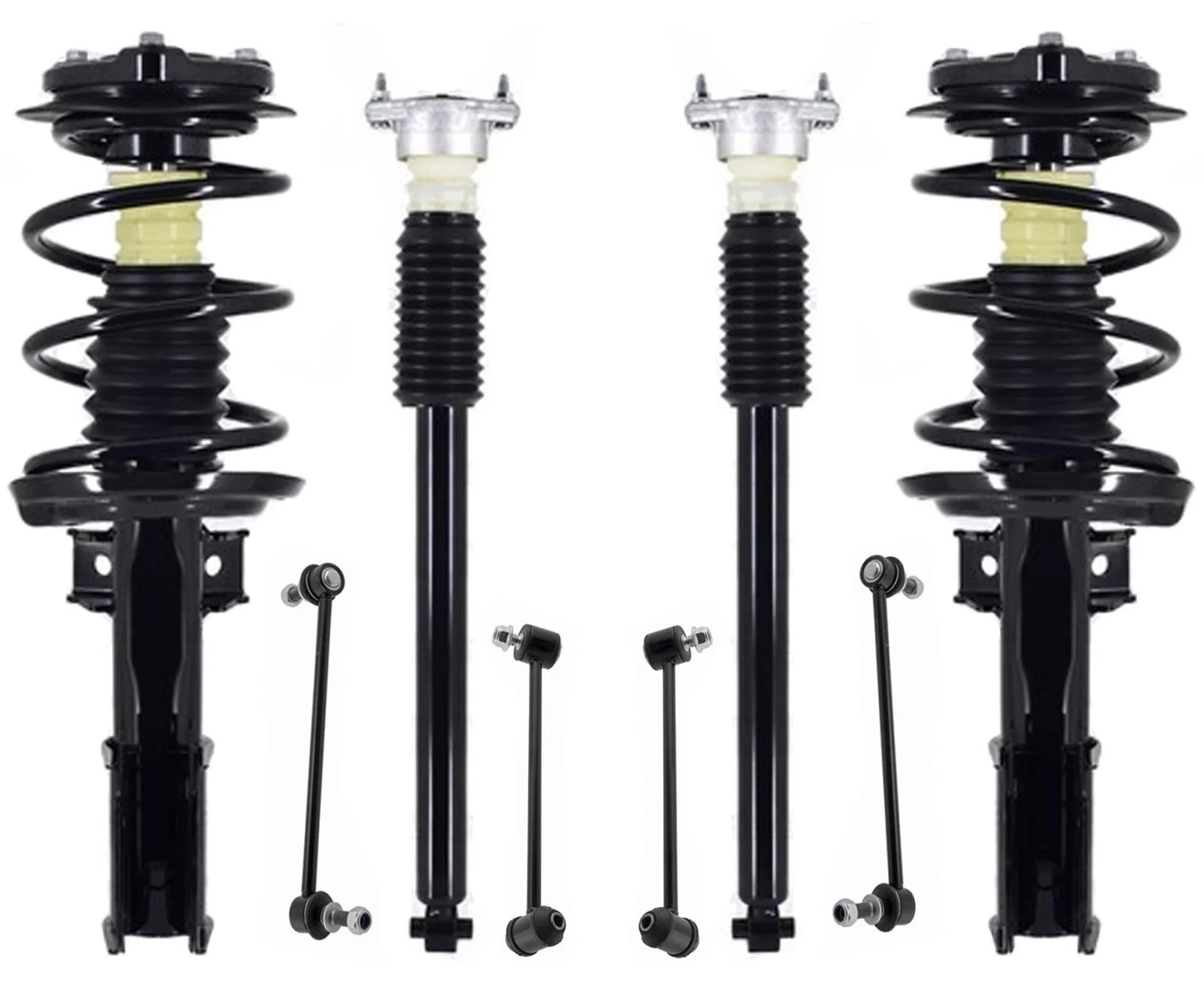 Front Struts Rear Shock Absorber & Links For Mercedes Benz C300 2008-2014 AWD