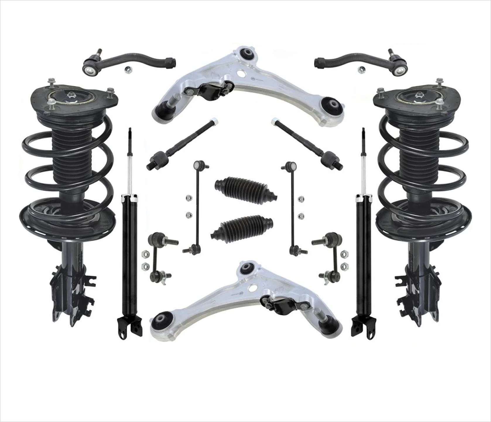 Front Struts Rear Shocks Control Arms 16 Pc Kit For 07-12 Nissan Altima V6 3.5L