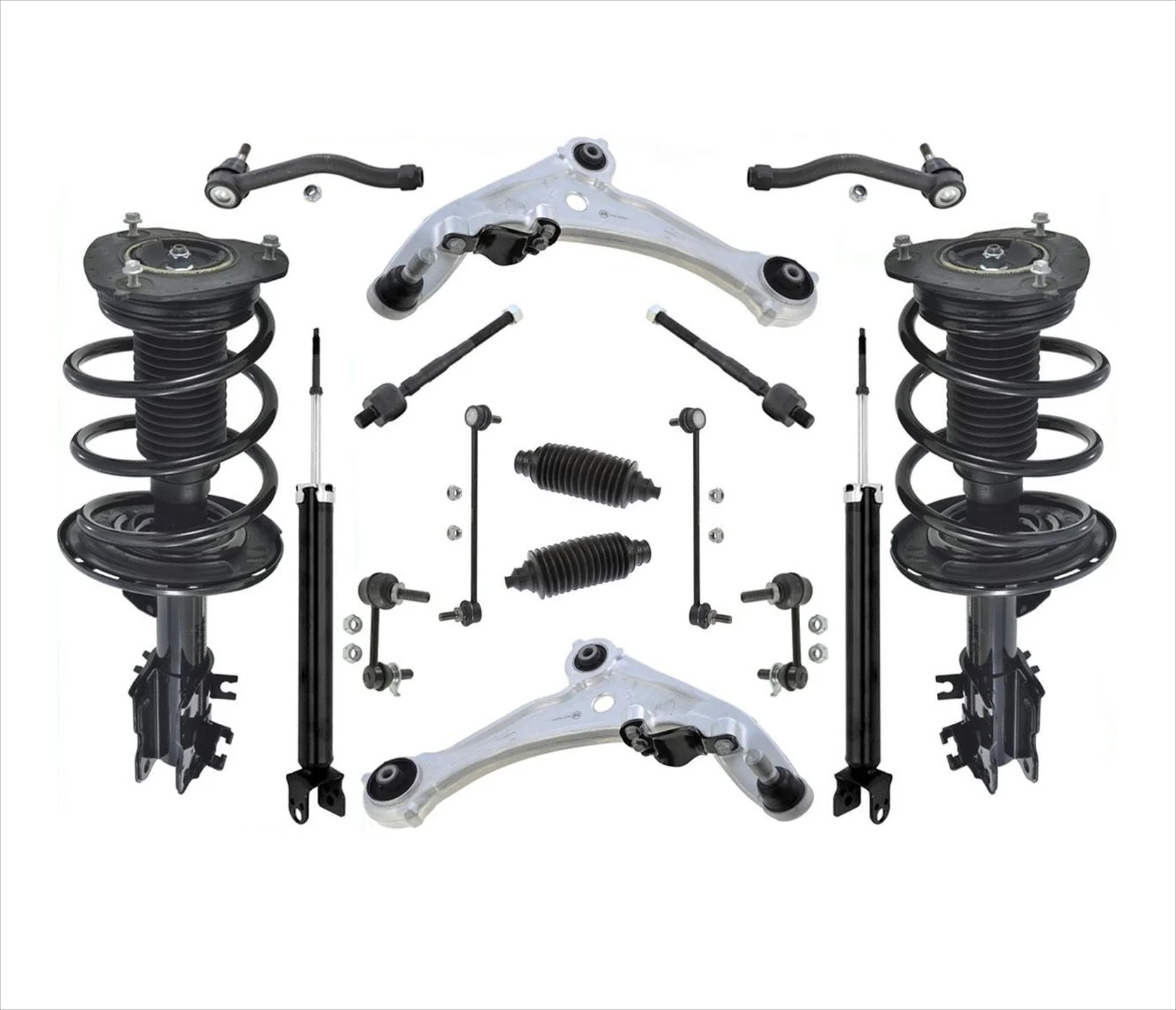 Front Struts Rear Shocks Control Arms 16 Pcs For 07-12 Nissan Altima 2.5L 4 CYL