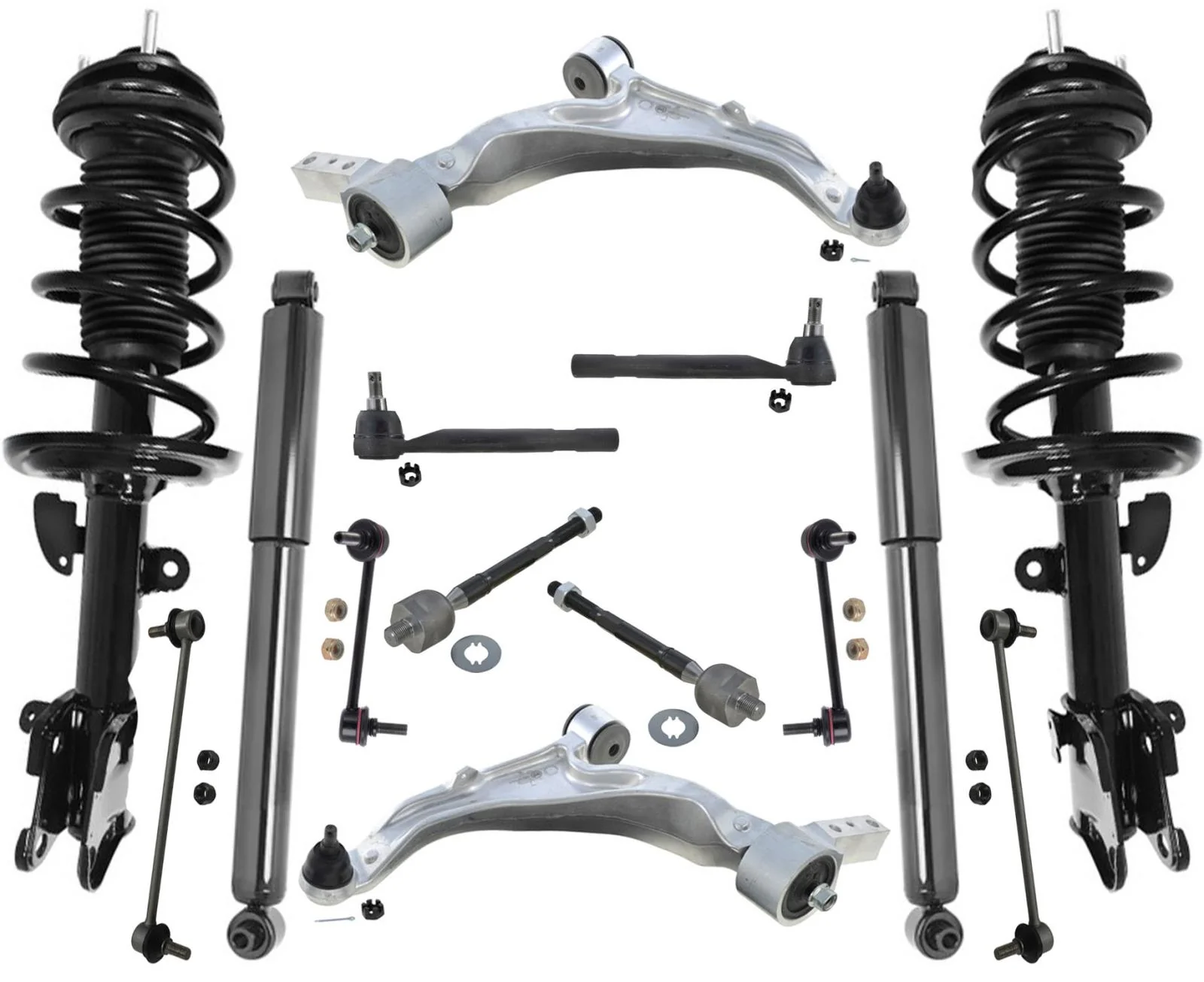 Front Struts Rear Shocks Control Arms Tie Rods & Links For Acura MDX 2007-2013