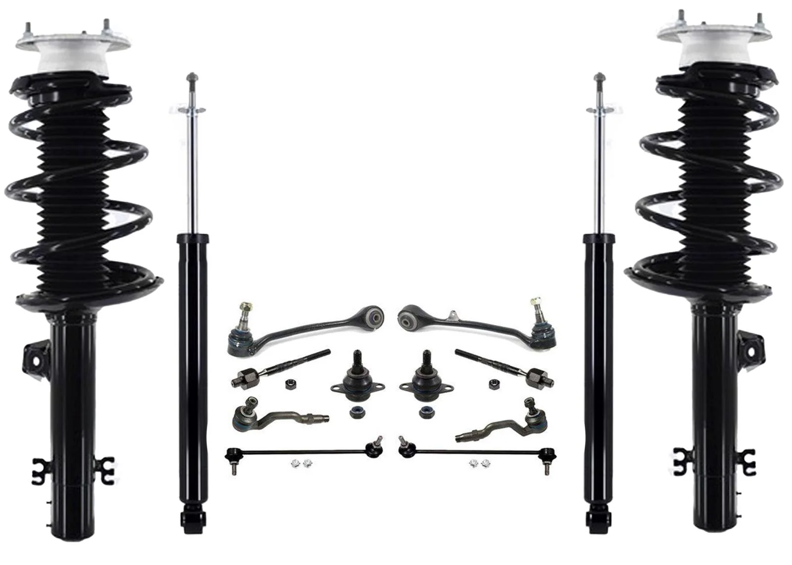 Coil Spring Struts Rear Shocks Control Arm Kit for BMW X3 2004 2005 2006 2007