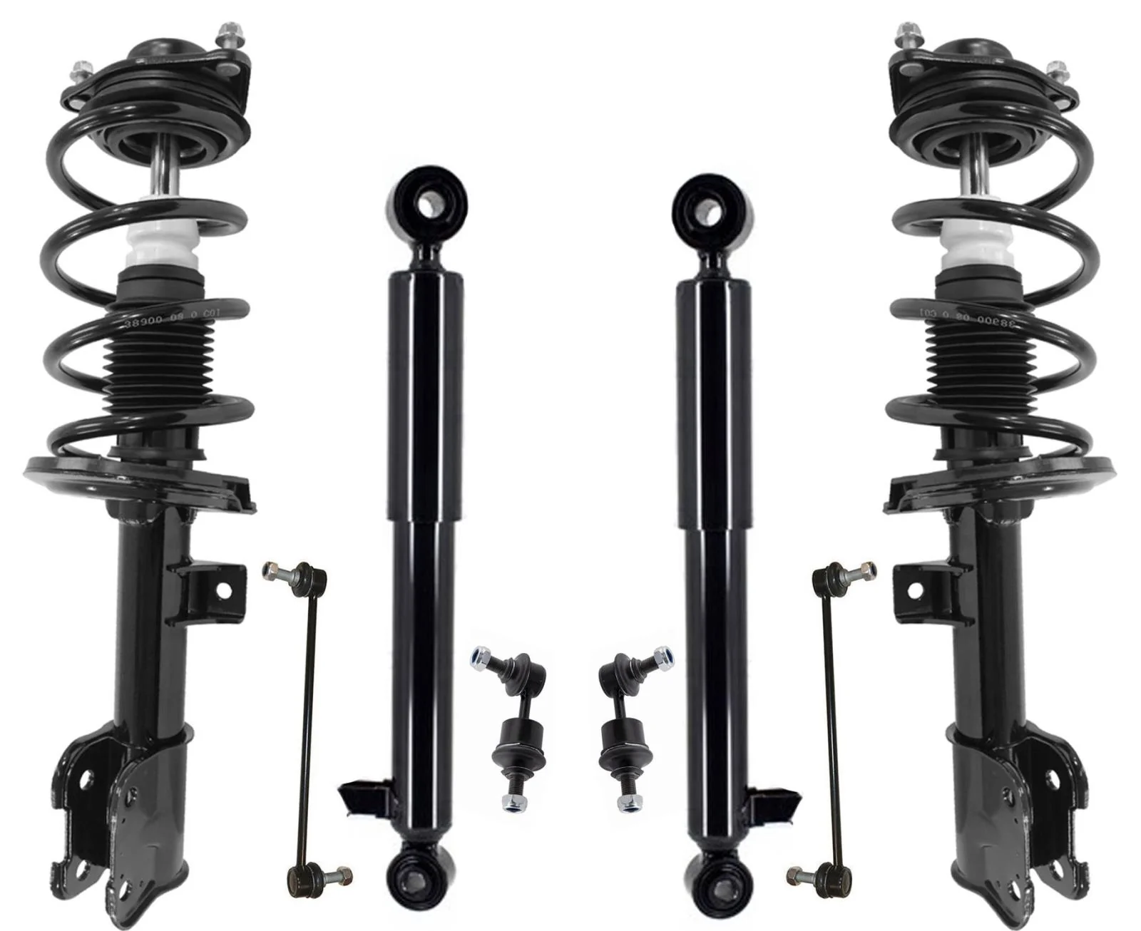 Front Struts Rear Shocks & Links For Hyundai Santa Fe Front Wheel Drive 13-2018