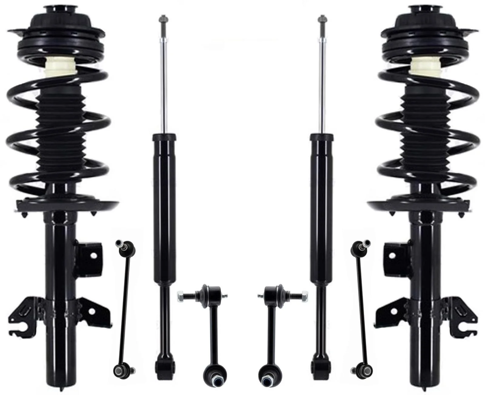 Front Struts Rear Shocks & Links For Jeep Cherokee 2019-2022 Front Wheel Drive
