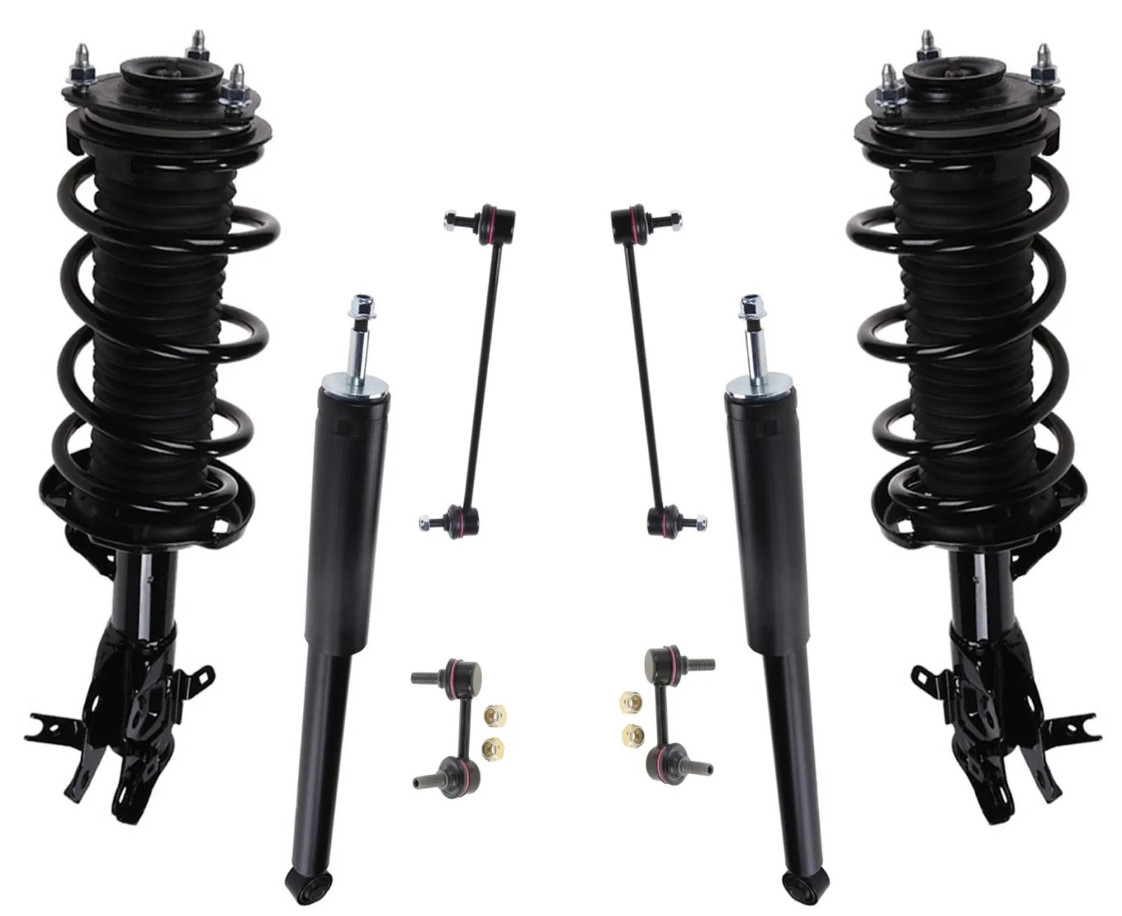 Front Struts Rear Shocks & Sway Bar Links Fits Honda Civic 12-2015 2 Door Coupe