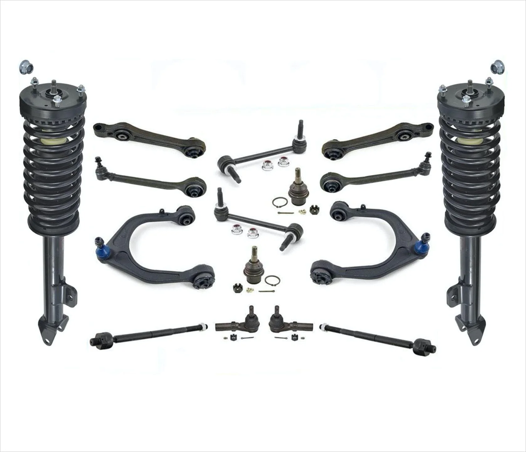 Front Strut Upp Low Arms 16 Pcs 05-10 For Chrysler300 2.7L 3.5L R Wheel Drive