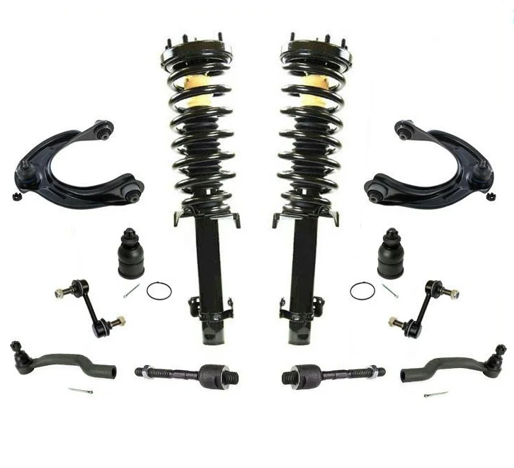 Front Struts Upper Arms Tie Rods Ball Joints Links For 08-12 Accord 2.4L 12Pc