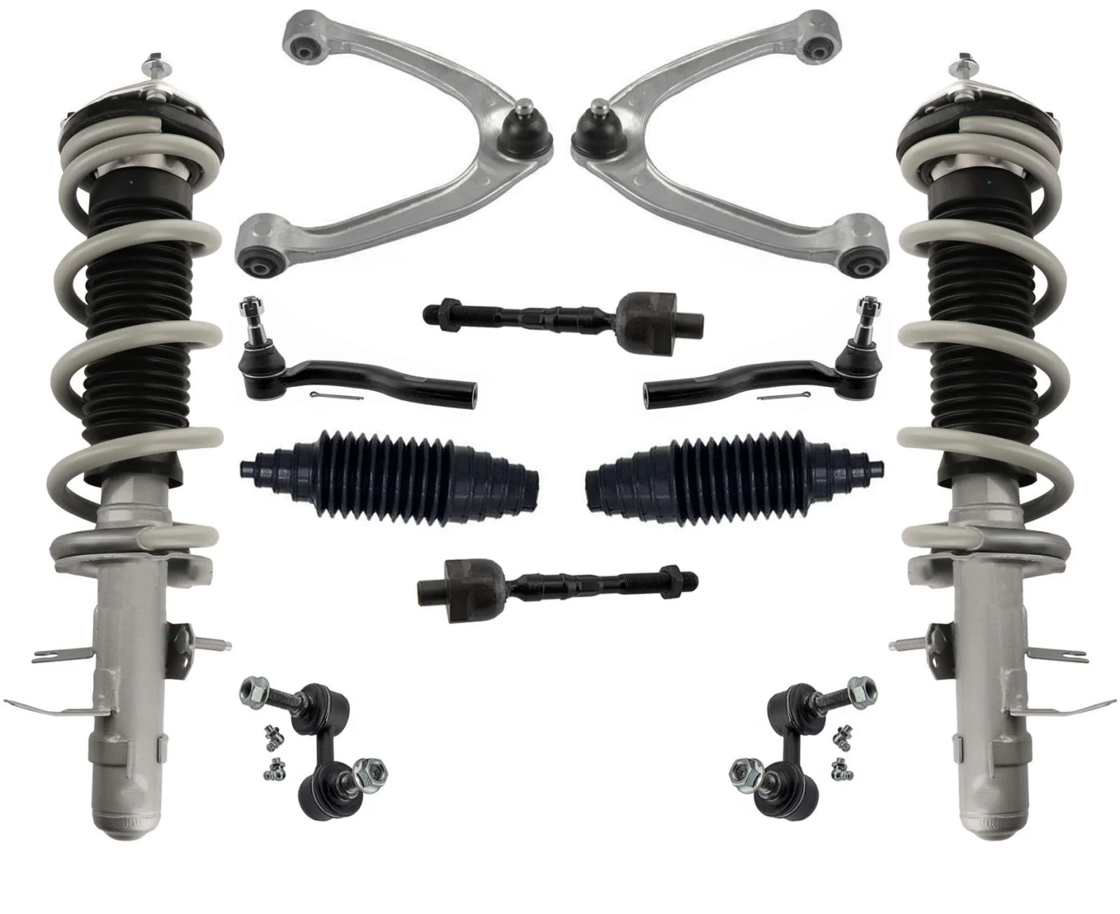 Front Struts Upper Control Arms Tie Rods & Links For QX50 14-17 All Wheel Drive