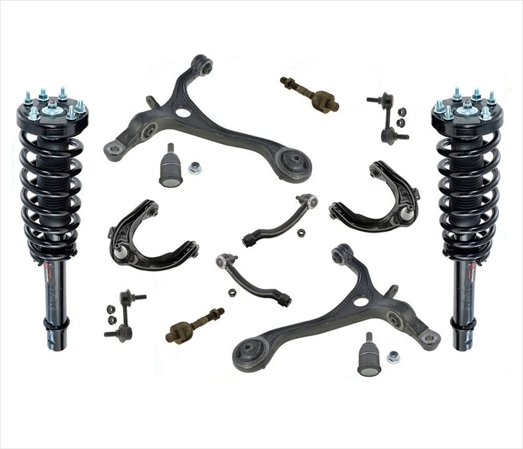 Front Struts Upper & Lower Control Arms BJ Tie Rods & Links For Acura TL 04-06