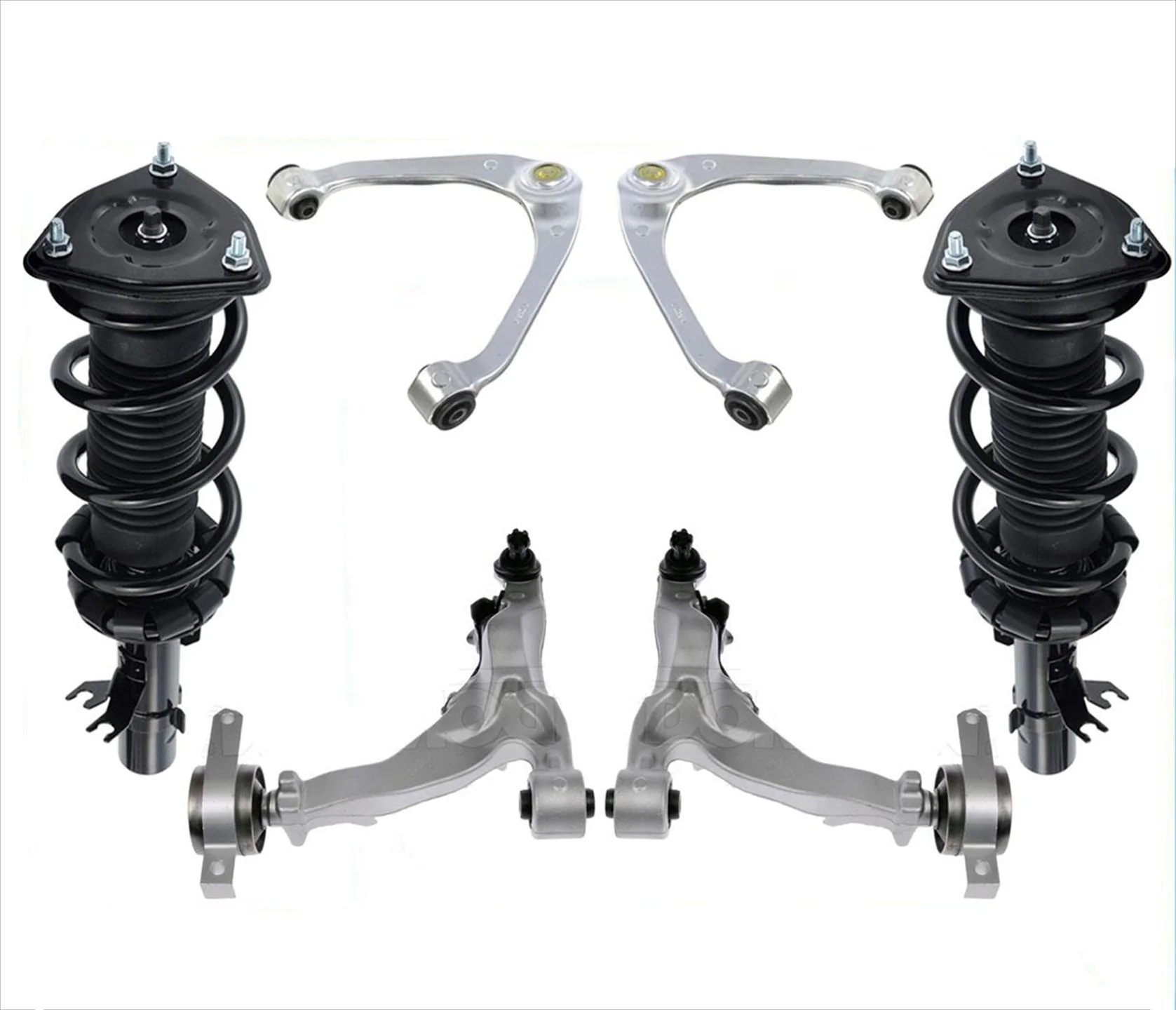 Front Struts & Upper & Lower Control Arms for 07-08 Infiniti G35X 4-Door AWD