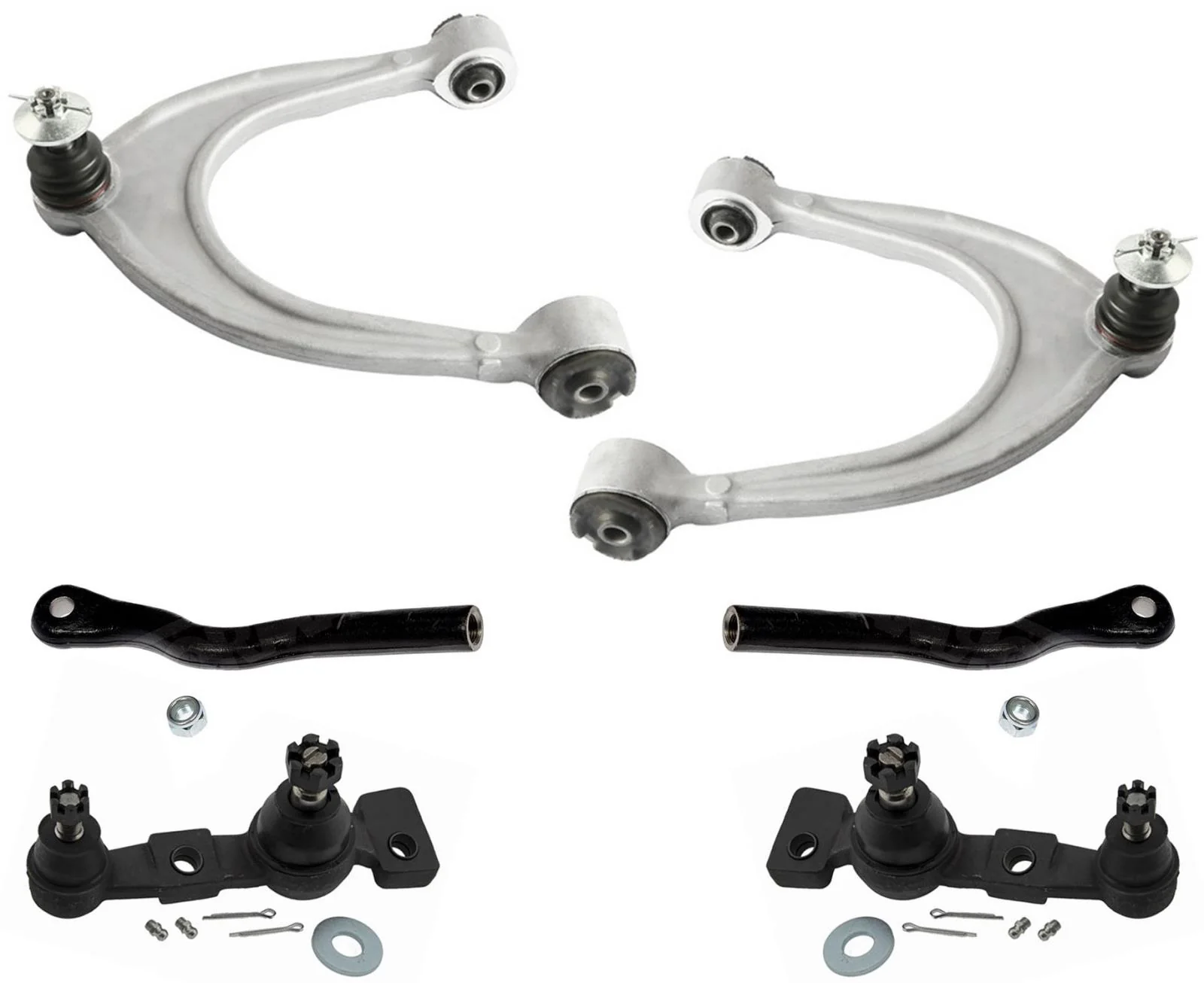 Front Upper Arms Ball Joints & Tie Rods For Lexus GS350 13-20 Rear Wheel Drive