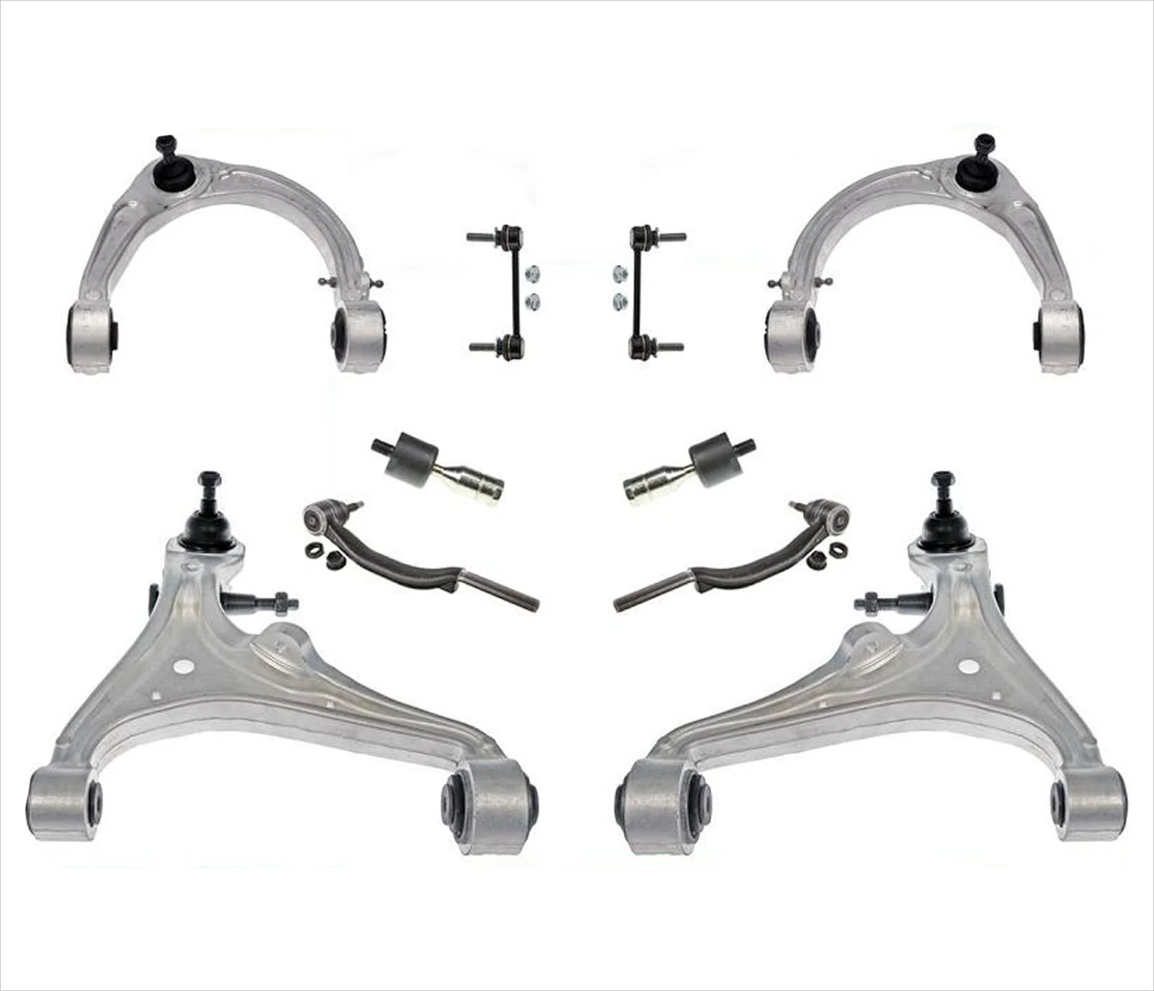 Front Upper & Lower Arms Links Tie Rods for 2004-2009 SRX ALL WHEEL DRIVE ONLY