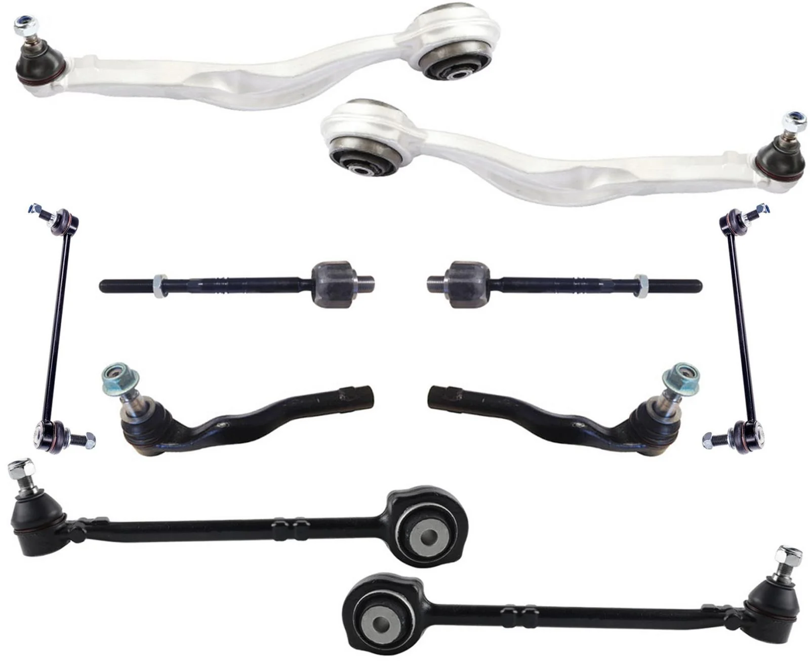 Front Upper & Lower Control Arms Tie Rods & Links For E300 4Matic Sedan 12-2016