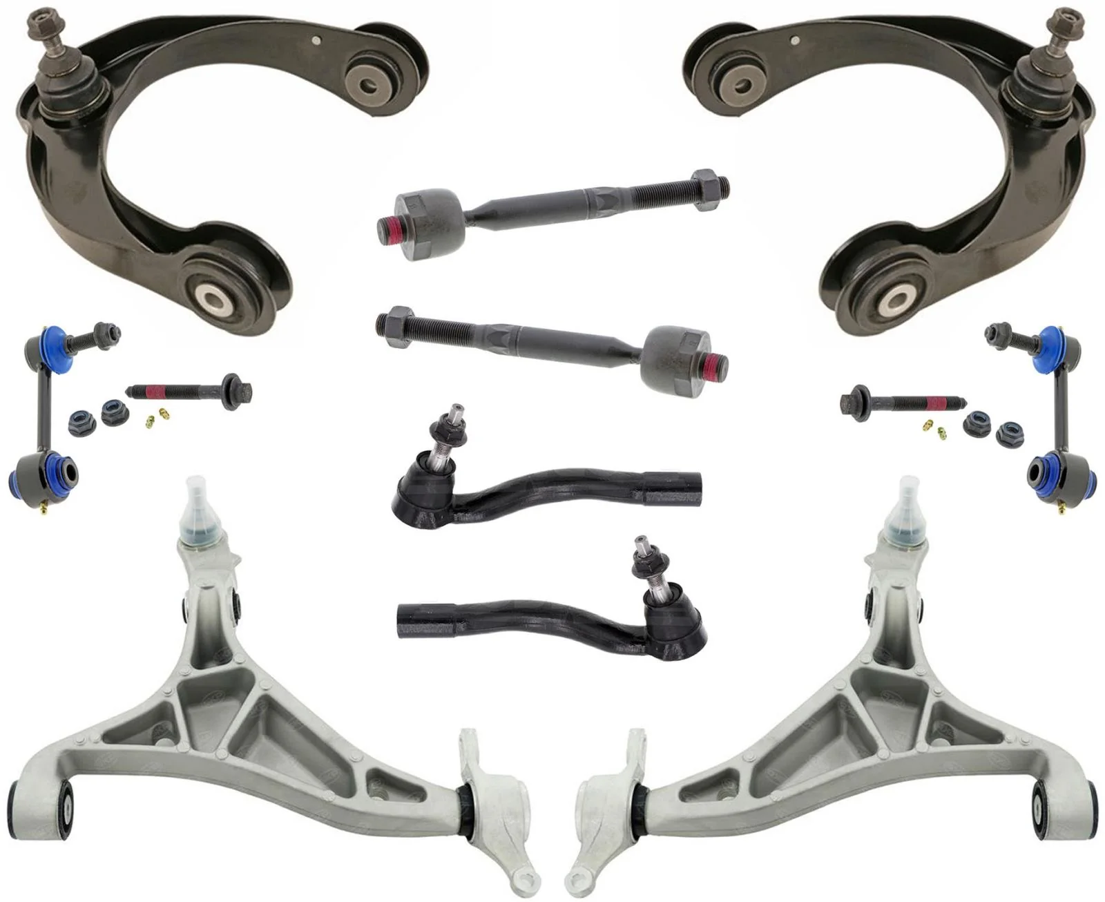 Front Upper & Lower Control Tie Rods & Link For Jeep Grand Cherokee 2016-2021