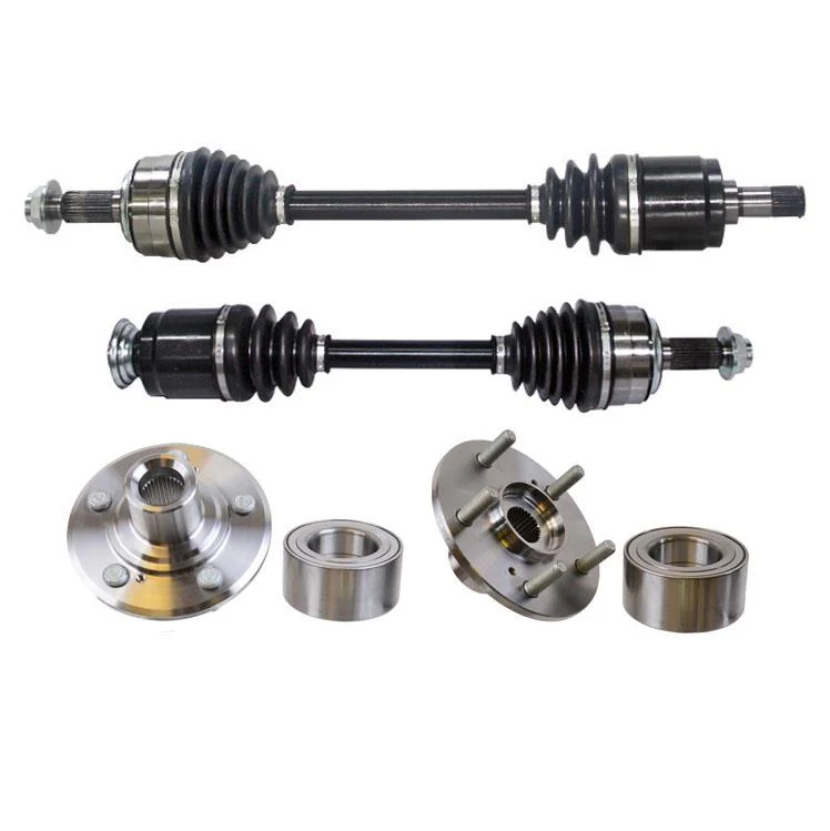 Front Wheel Hub Bearings and CV Shaft Axles for Honda CR-V 2007-2011 4PC Kit