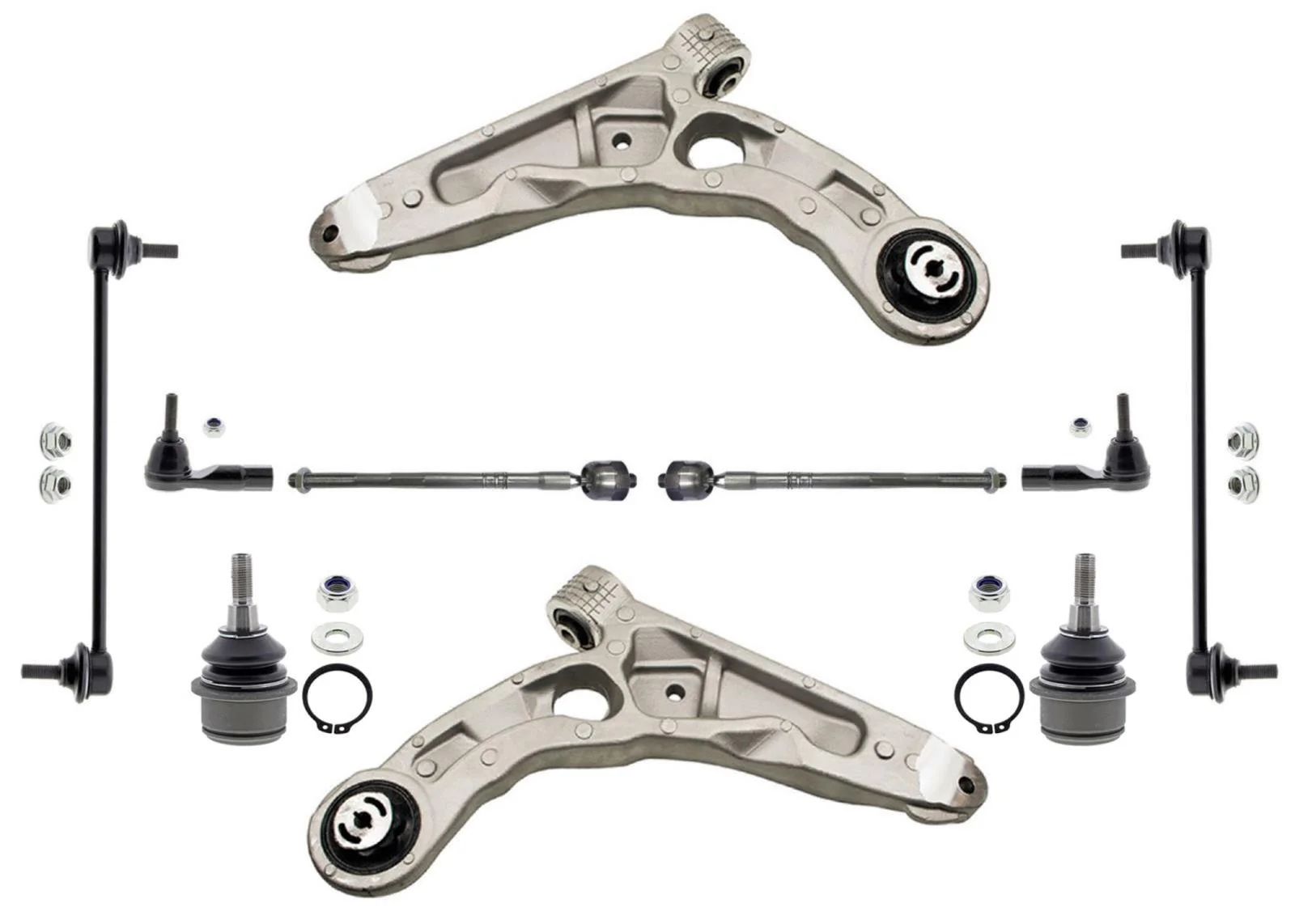 Ft Lower Control Arms Ball Joints Tie Rods for Jeep Cherokee 14-18 Frt Wheel Dr