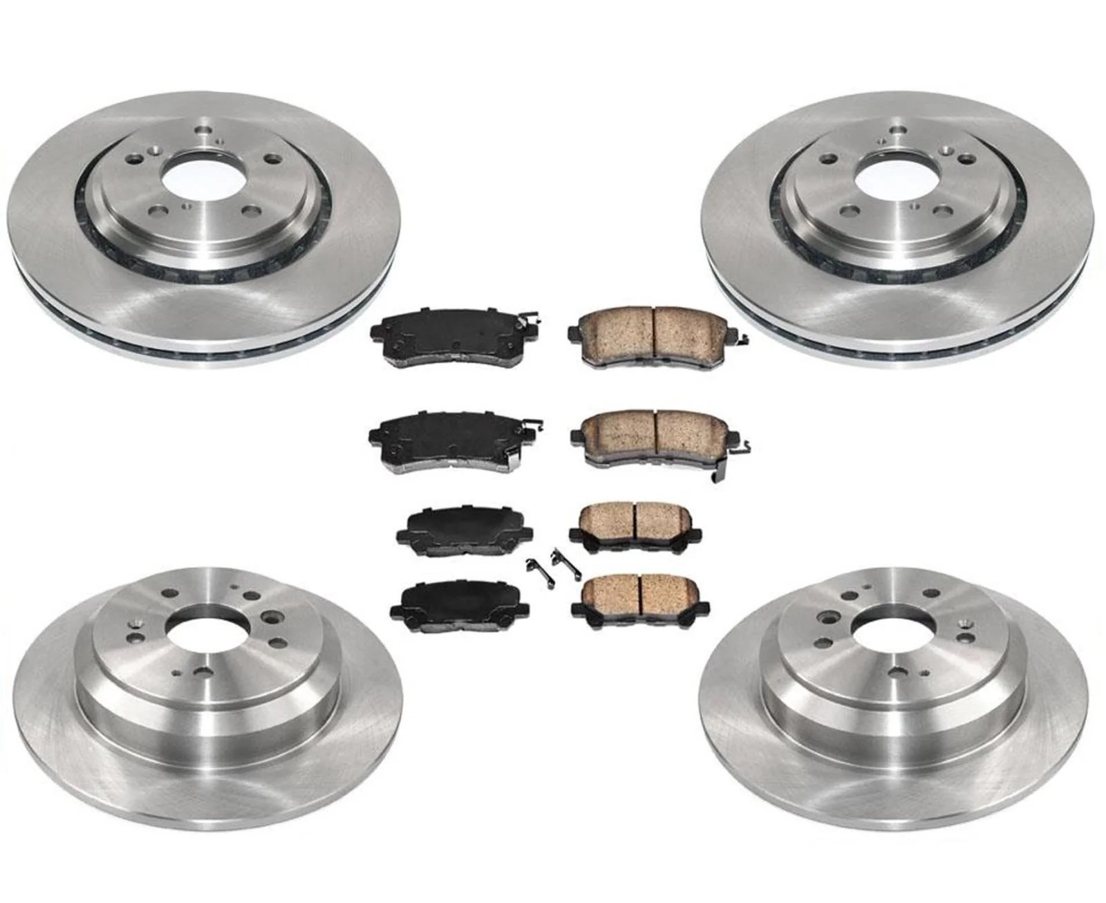 Front & Rear Brake Rotors Ceramic Brake Pads For Honda Odyssey 2015 2016 2017