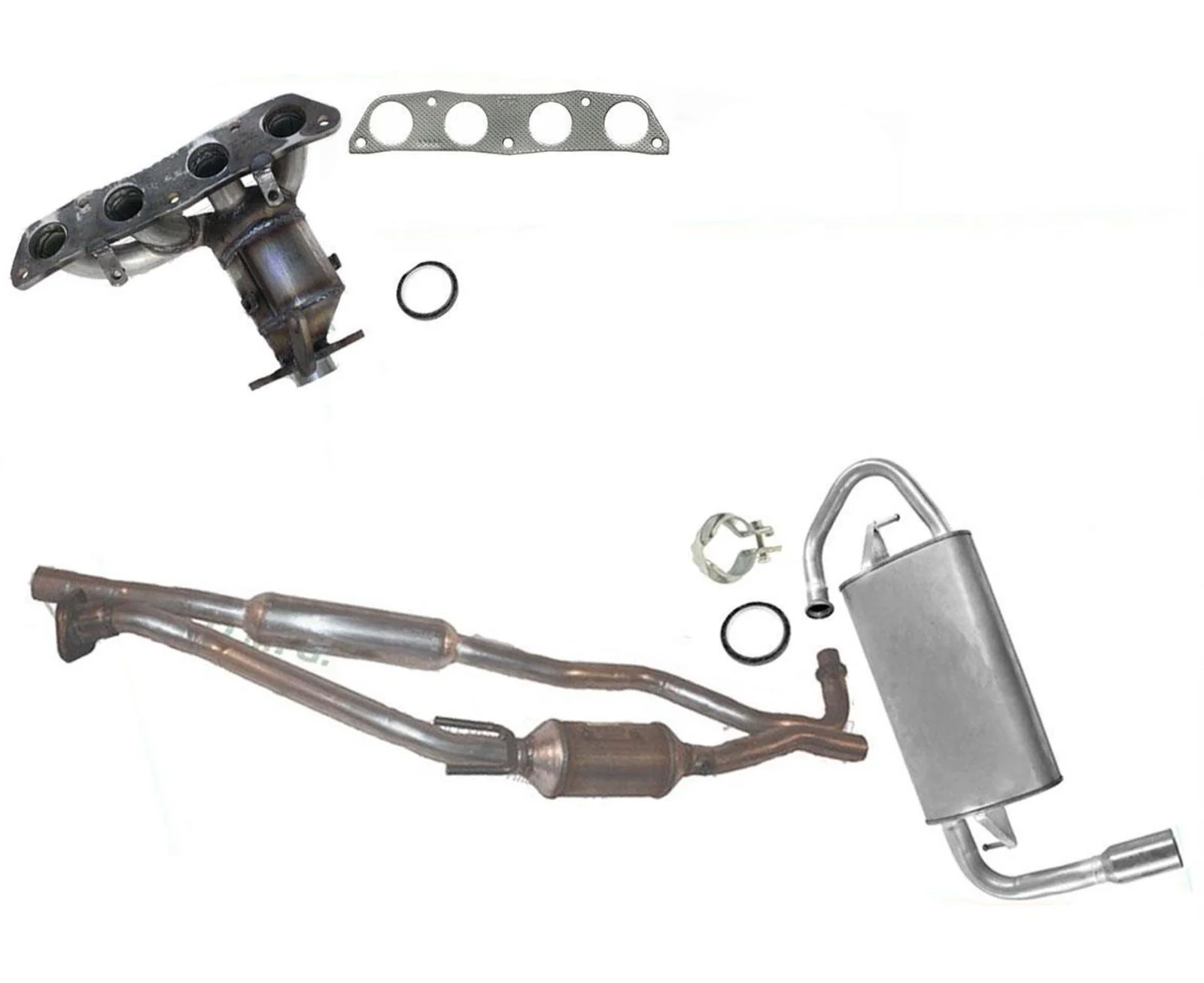 Converters Rear Muffler System For Pontiac Vibe 2003-2006 1.8L ALL WHEEL DRIVE
