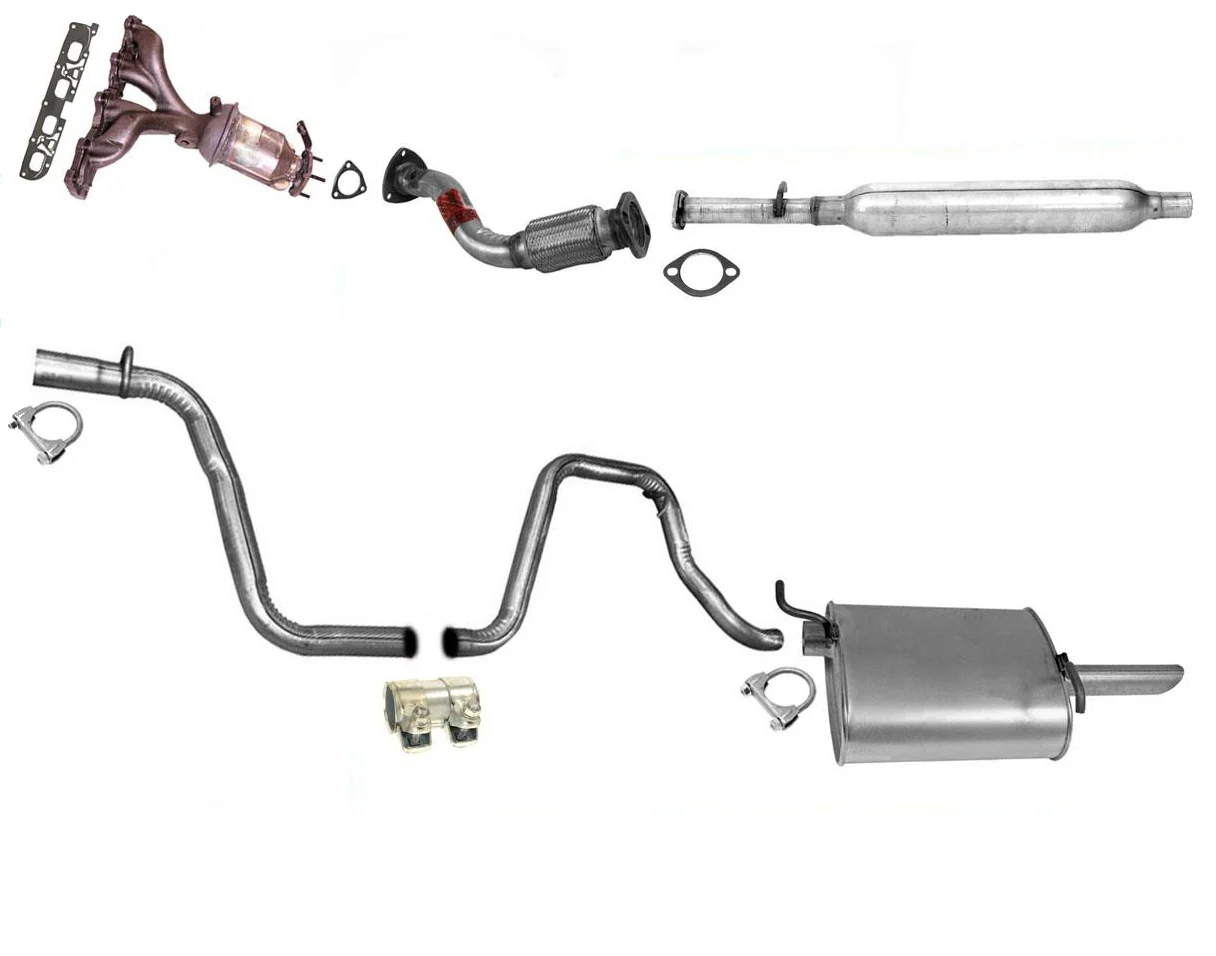 Full Exhaust System Front & Rear Converter Muffler for Chevy Malibu 2.2L 2004-08