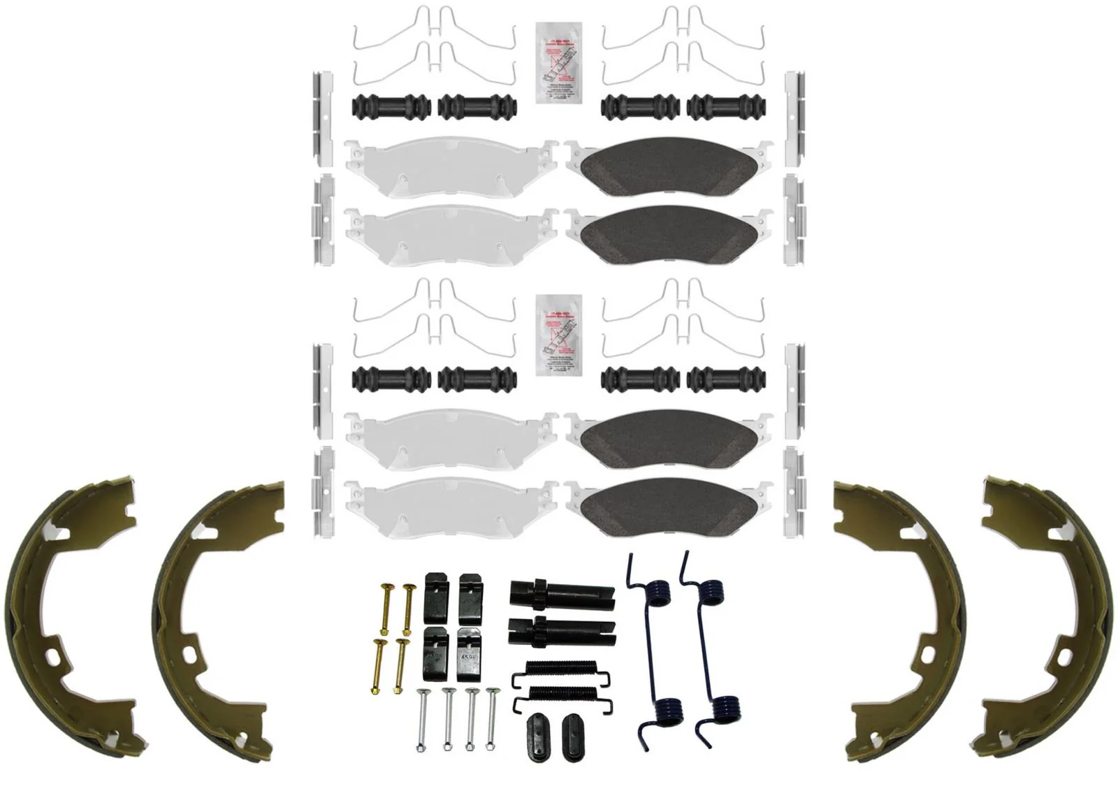 Galvanized Semi Metallic Brake Pads for Ford F450 Super Duty 2005-2016 Heavy Dty