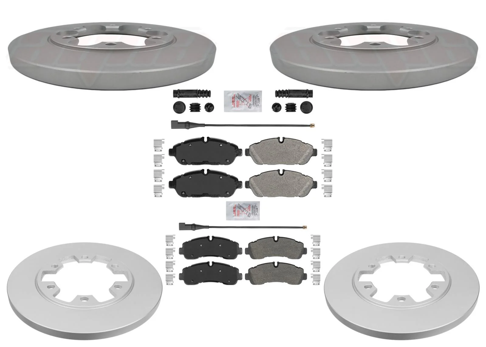 GEO Coated Disc Brake Rotors Pads For Ford Transit 250 350 6 Bolt 2020 2021 2024