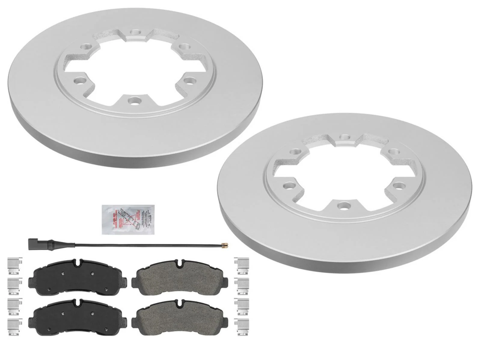 GEO Coated Disc Brake Rotors Pads For Ford Transit 350HD 6 Bolt 2020 2021 2022