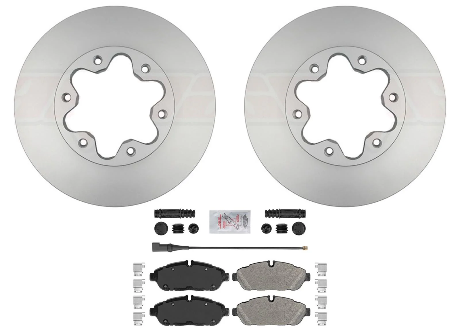 GEO Coated Disc Brake Rotors Pads For Ford Transit 350HD 6 Bolt 2020 2021 2024