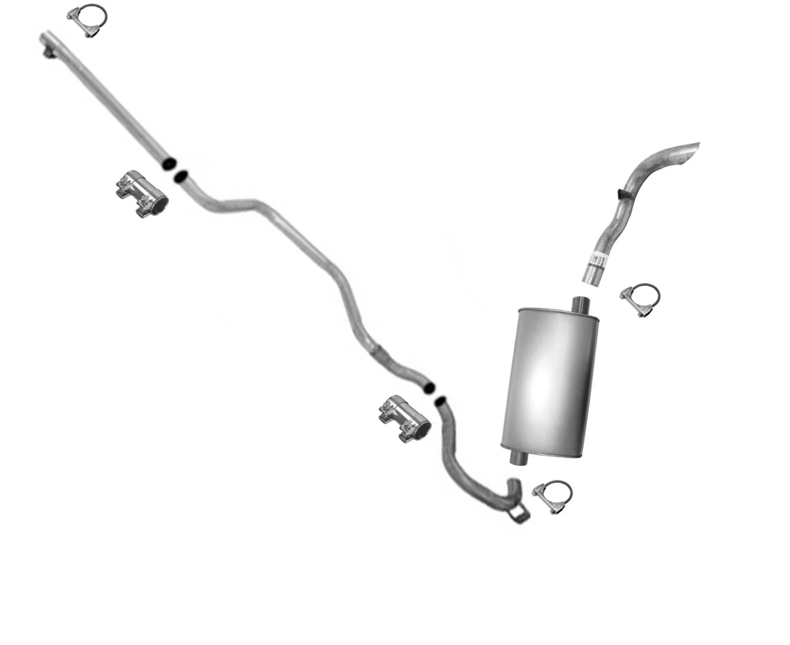 Fits 1986-1991 Buick LeSabre 3.8L Single Exhaust Pipe System Mufflers - Image 12