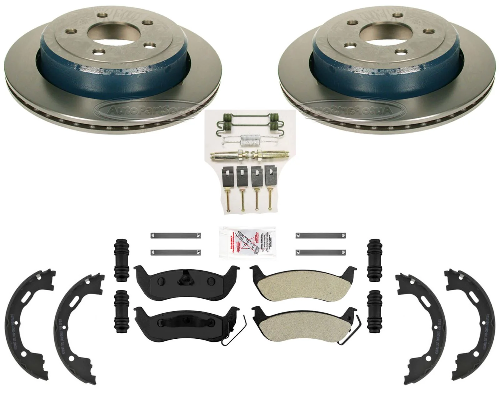 H/D Police Package Disc Brake Rotors Pads for 06-11 Ford Crown Victoria Marquis