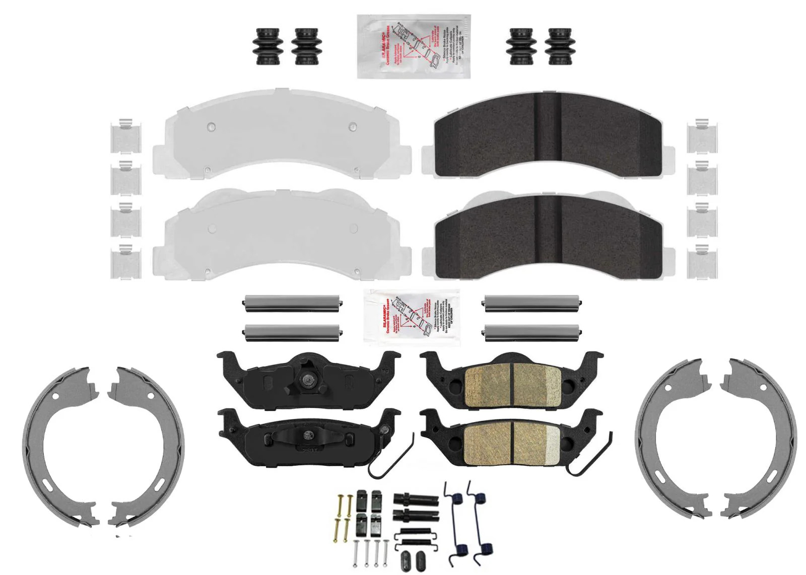 Heavy-Duty Off-Road Front & Rear Disc Brake Pads for Ford F150 Raptor 2010 2011