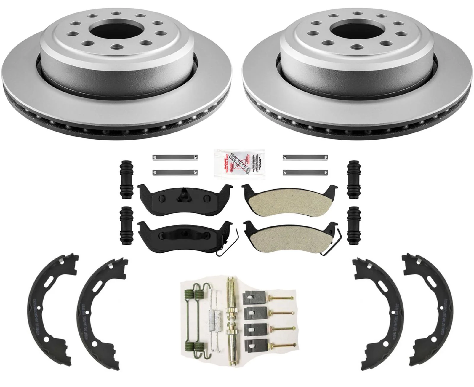 Heavy Duty Taxi Coated Brake Rotors & Pads for 06-11 Lincoln Town Car / No Limo