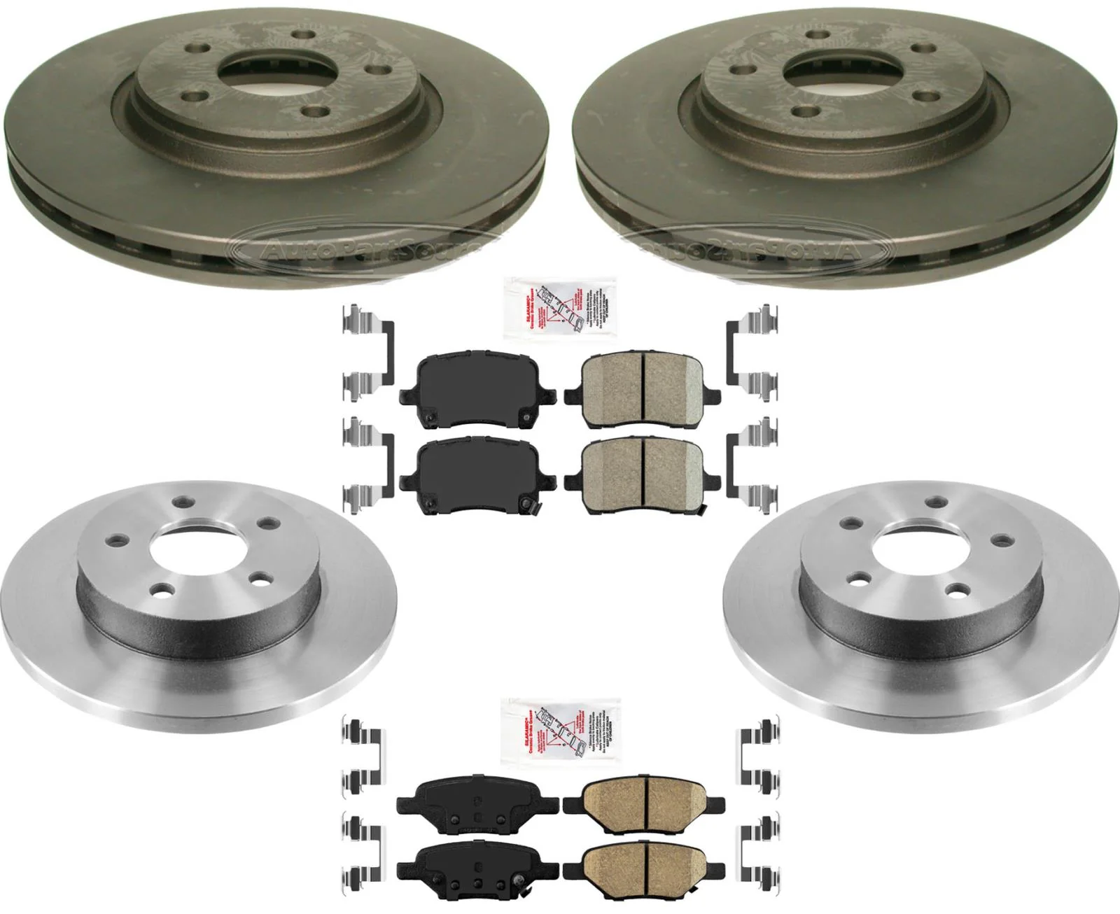 High Performance Carbon Rotors Brake Pads For 08-09 HHR W/ 4 Wheel Disc Brakes