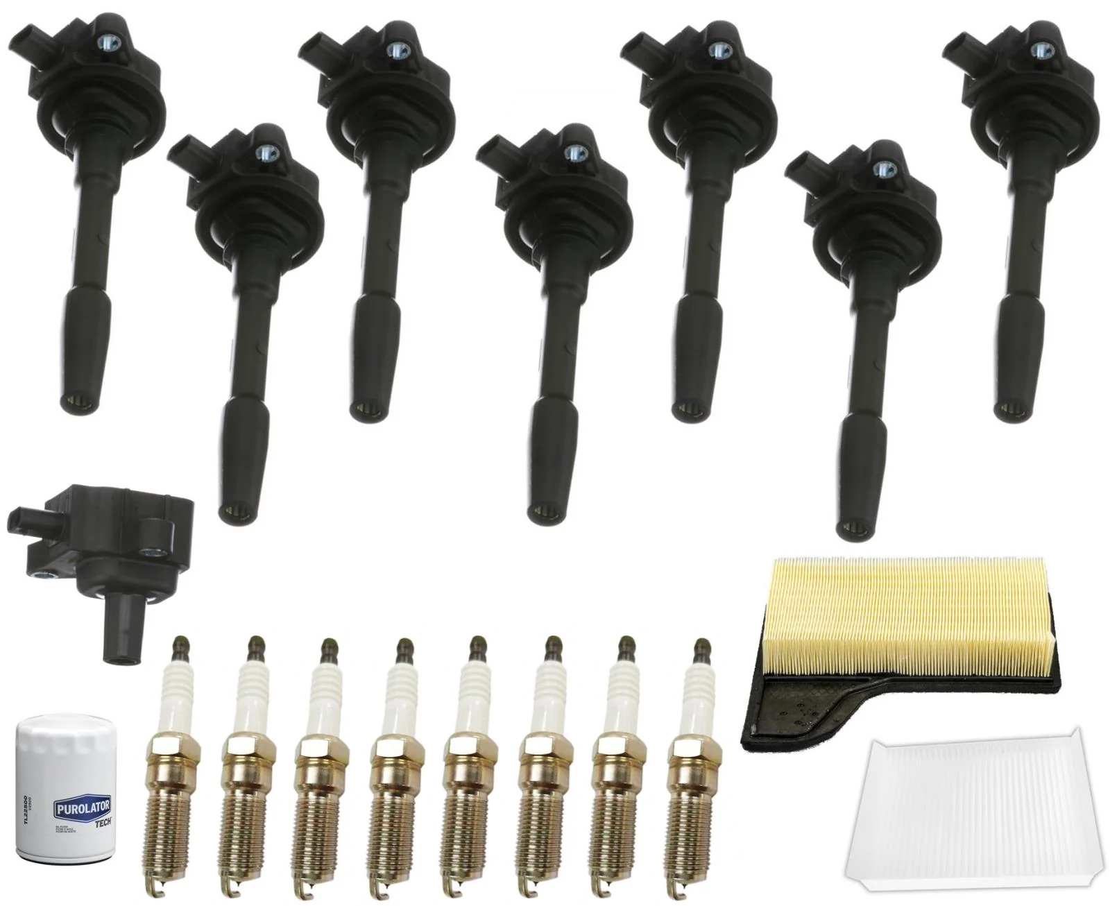 Ignition Coils Iridium Spark Plugs Tune Up Kit For Ford Mustang 5.0L 2018-2020