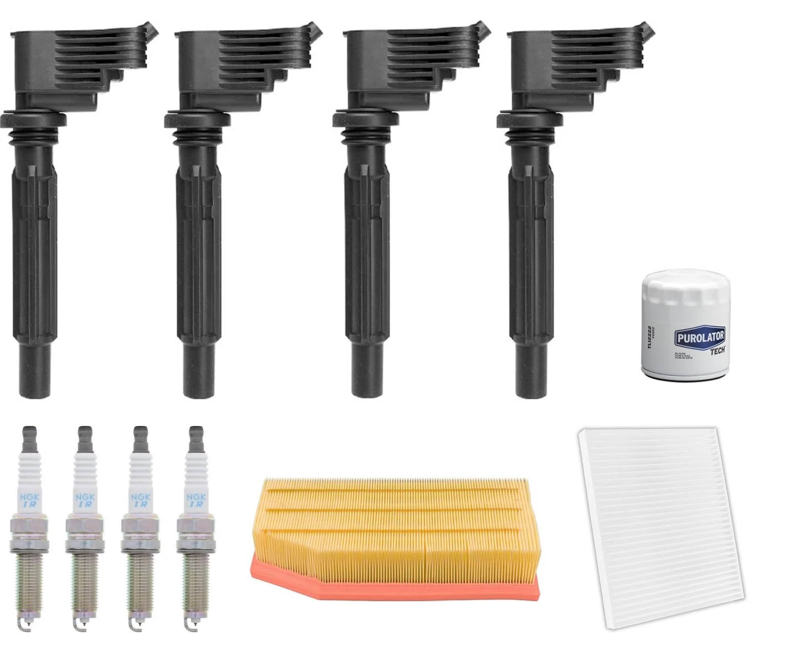 Ignition Coils & Iridium Spark Plugs Tune Up Kit For Jeep Wrangler 2.0L 18-2024