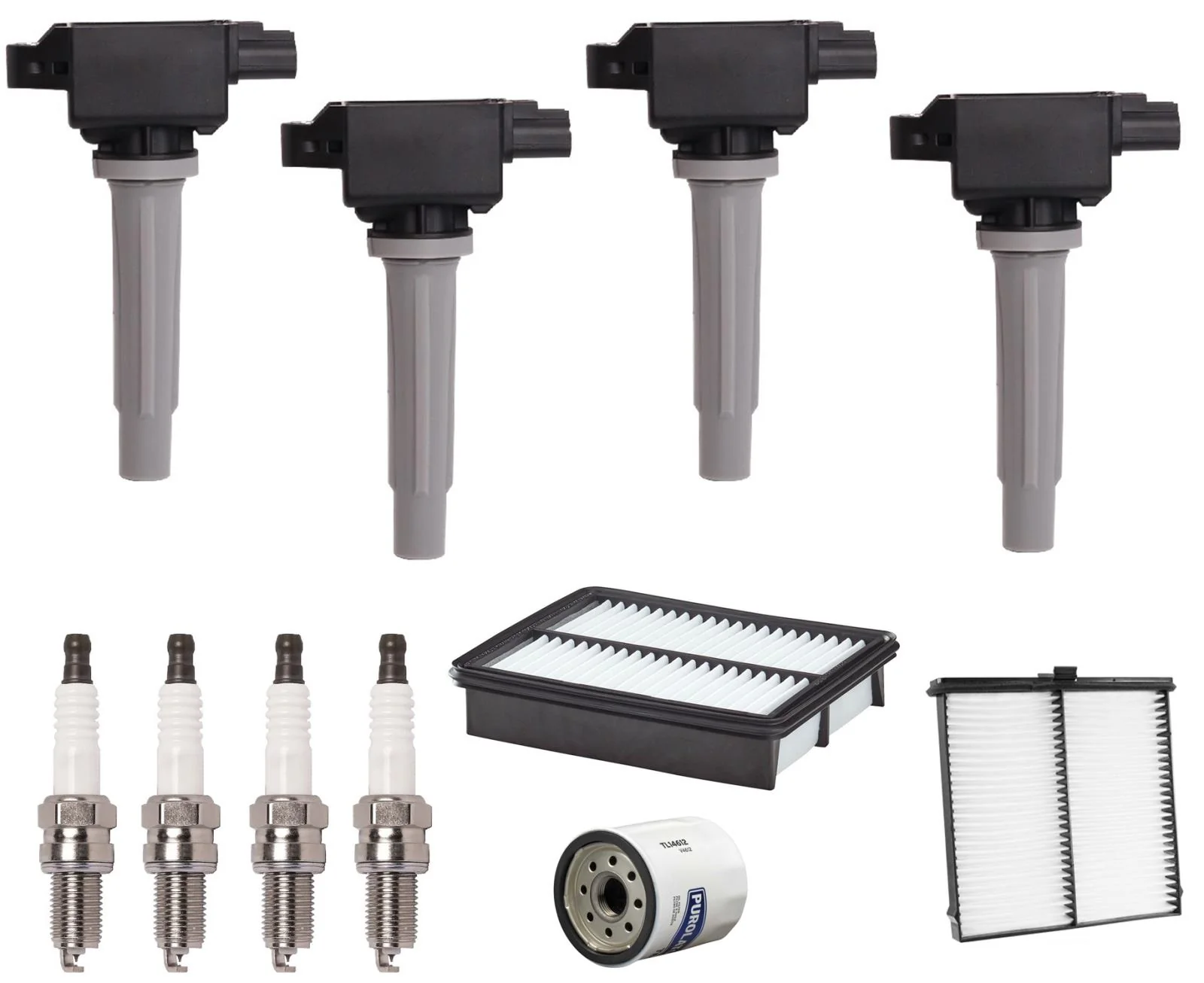 Ignition Coils Iridium Spark Plugs Tune Up Kit For Toyota Yaris IA 1.5L 17 2018