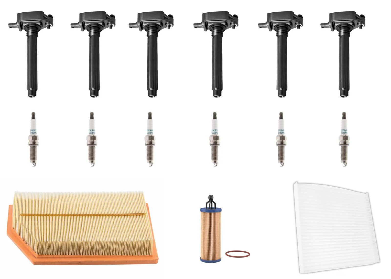 Ignition Coils Spark Plug Tune Up Kit For Jeep Cherokee 3.2L 2014 2015 2017 2018