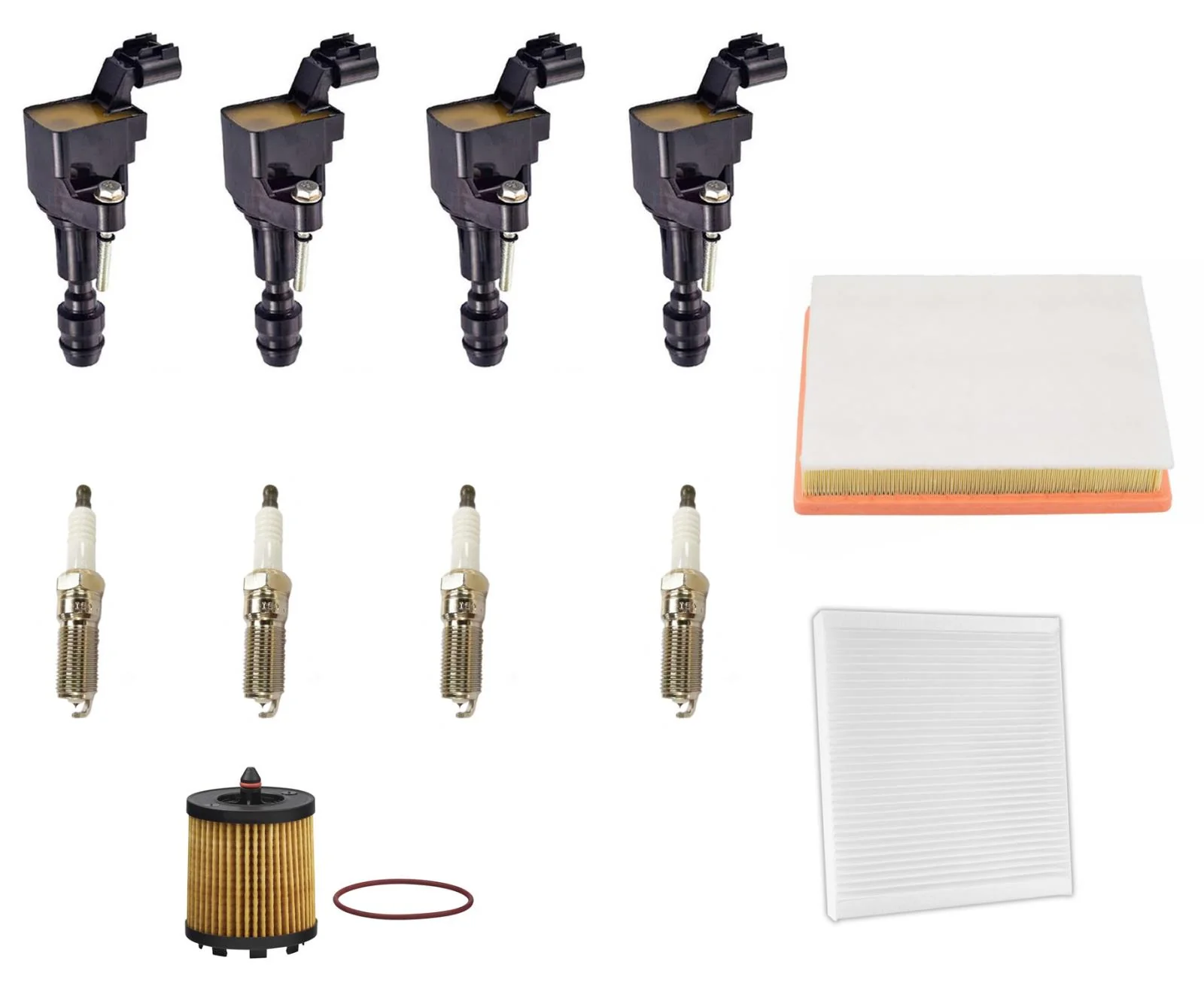 Ignition Coils Spark Plugs Air Cabin Oil Filter For Buick Lacrosse 2.4L 10-2016