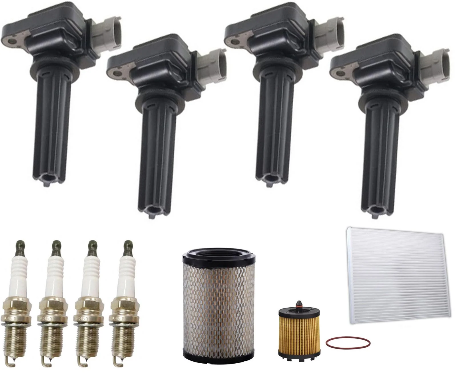 Ignition Coils Spark Plugs Tune Up Kit For Chevrolet Cobalt 2.0L 2005-2007