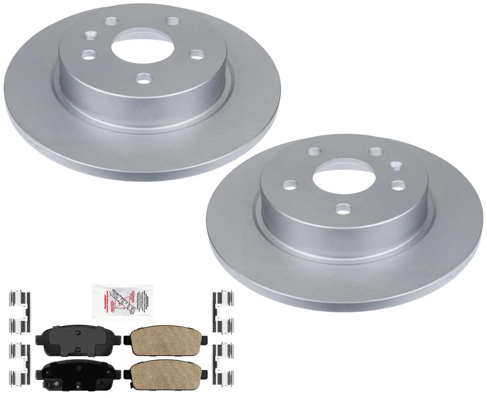 Improved Performance Coated Brake Rotor Brake Pads for Chevrolet Cruze 2010-15