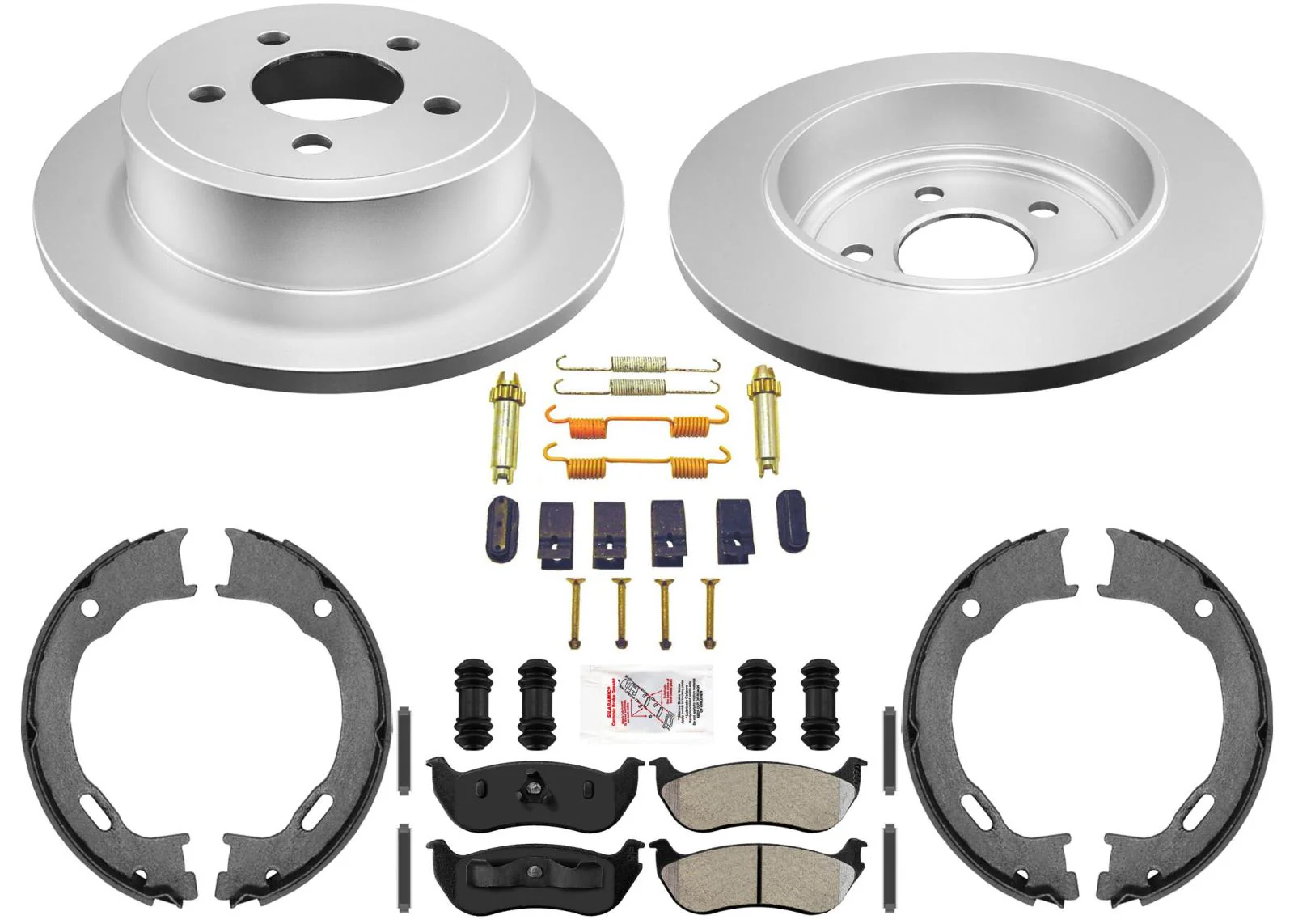 Improved Performance Rear Brake Rotors Brake Pads For 2003-2007 Jeep Liberty