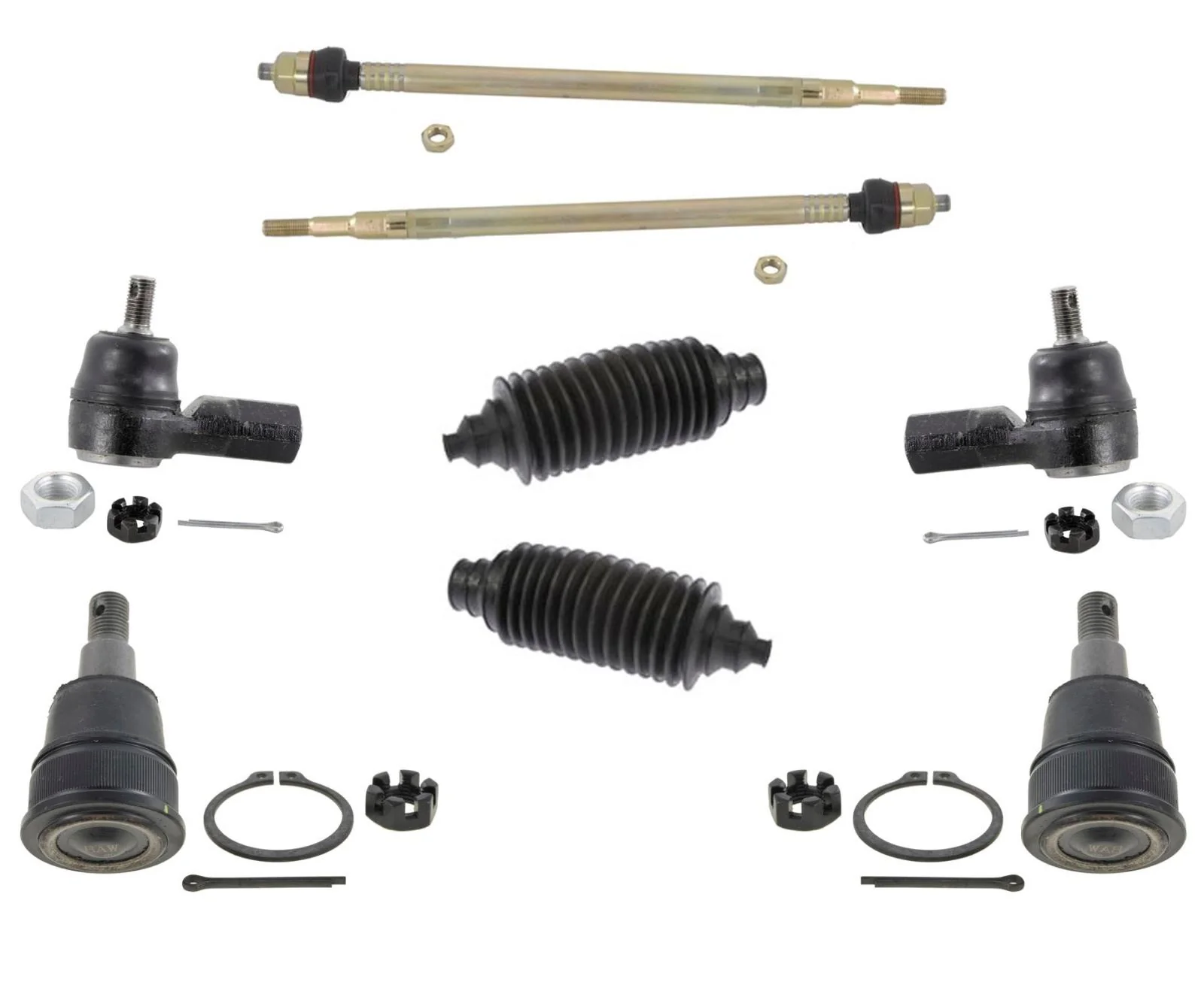 Inner Outer Tie Rods Lower Ball Joints Fits Honda 02-05 Civic SI 8 Pcs