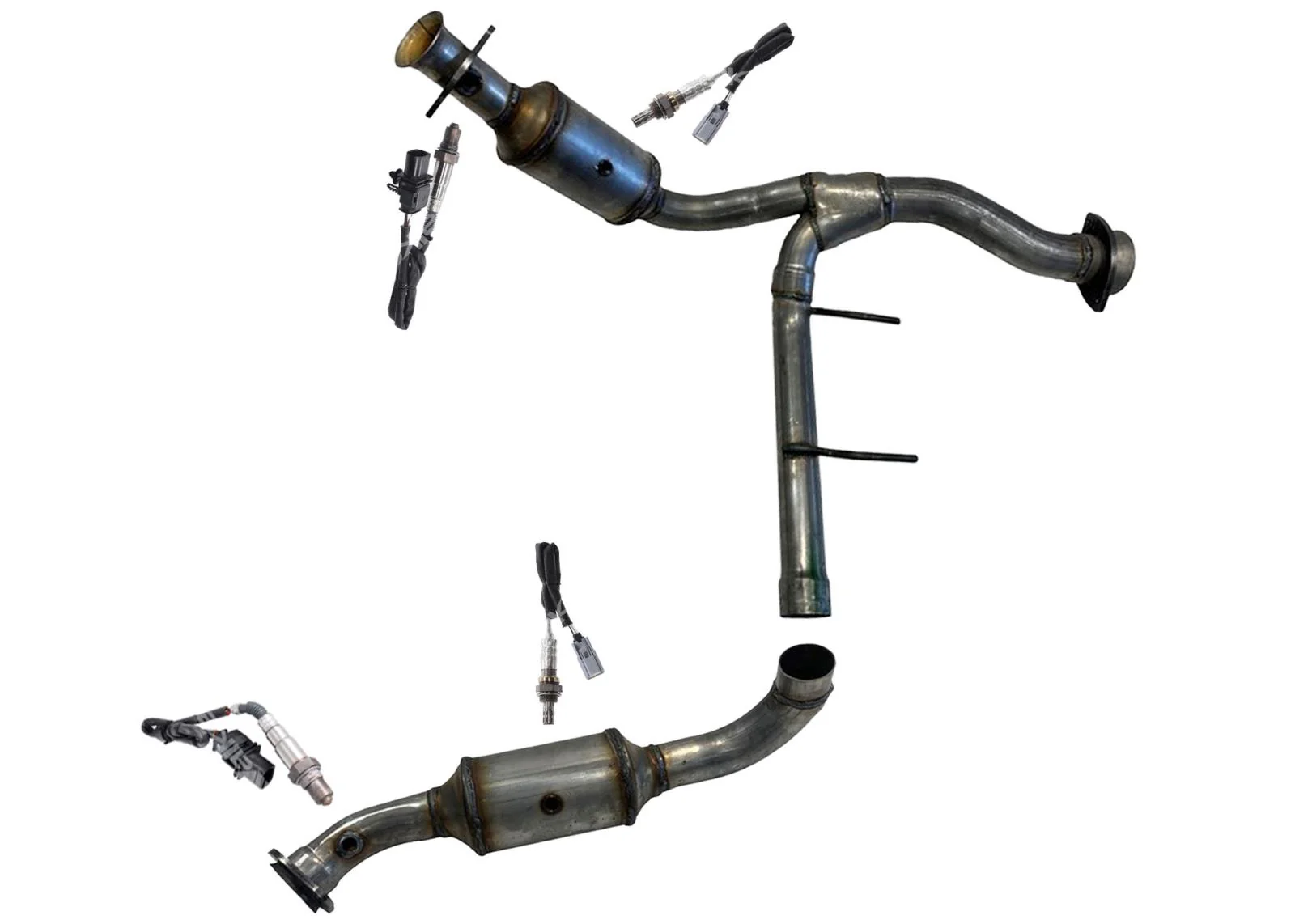 L&R (2) Catalytic Converter Engine Pipe for 2010 2011 2012 2013 2014 Ford Raptor