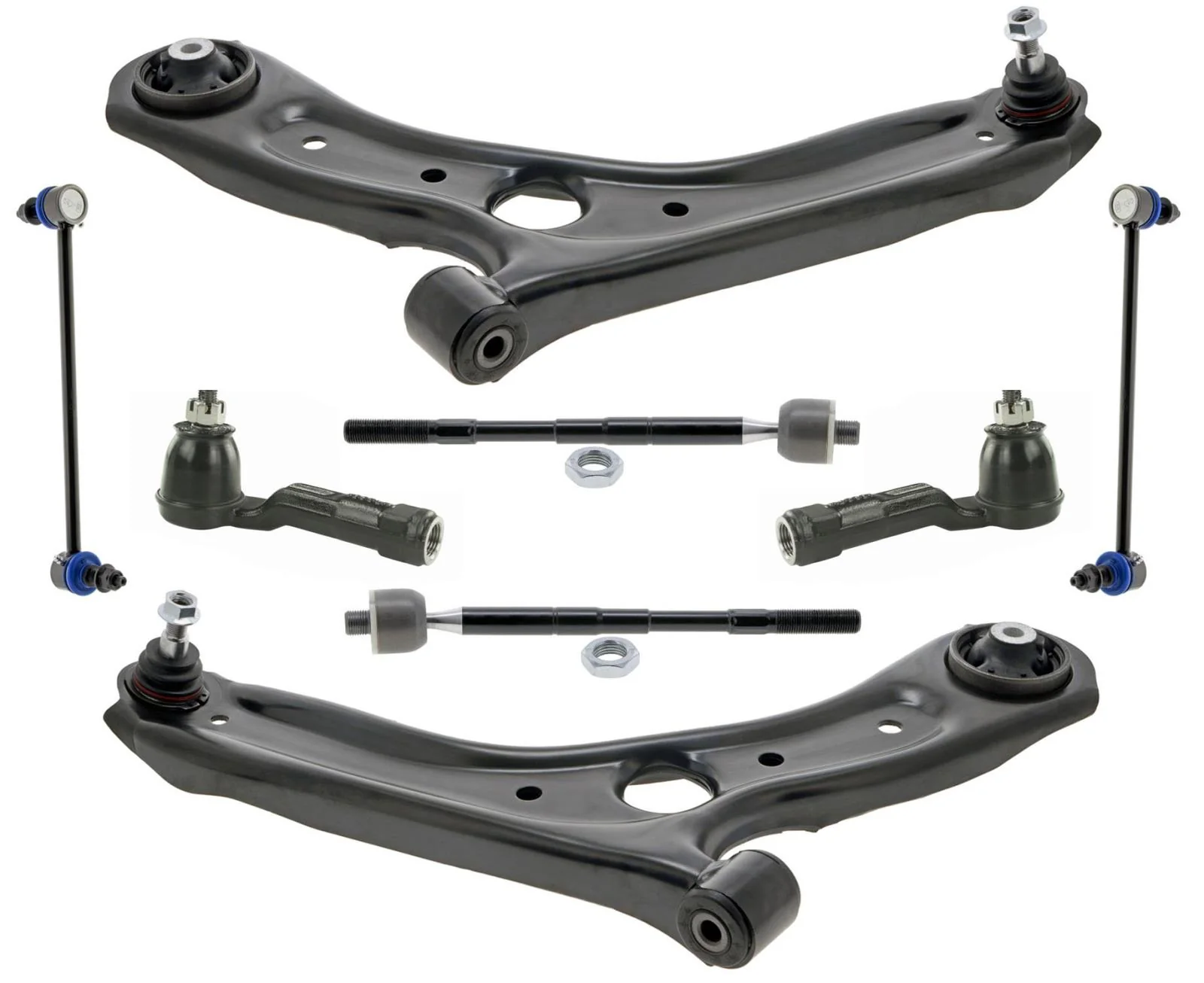 Lower Arms W/ Ball Joints Tie Rods & Links For Hyundai Elantra 2.0L 2021-2024