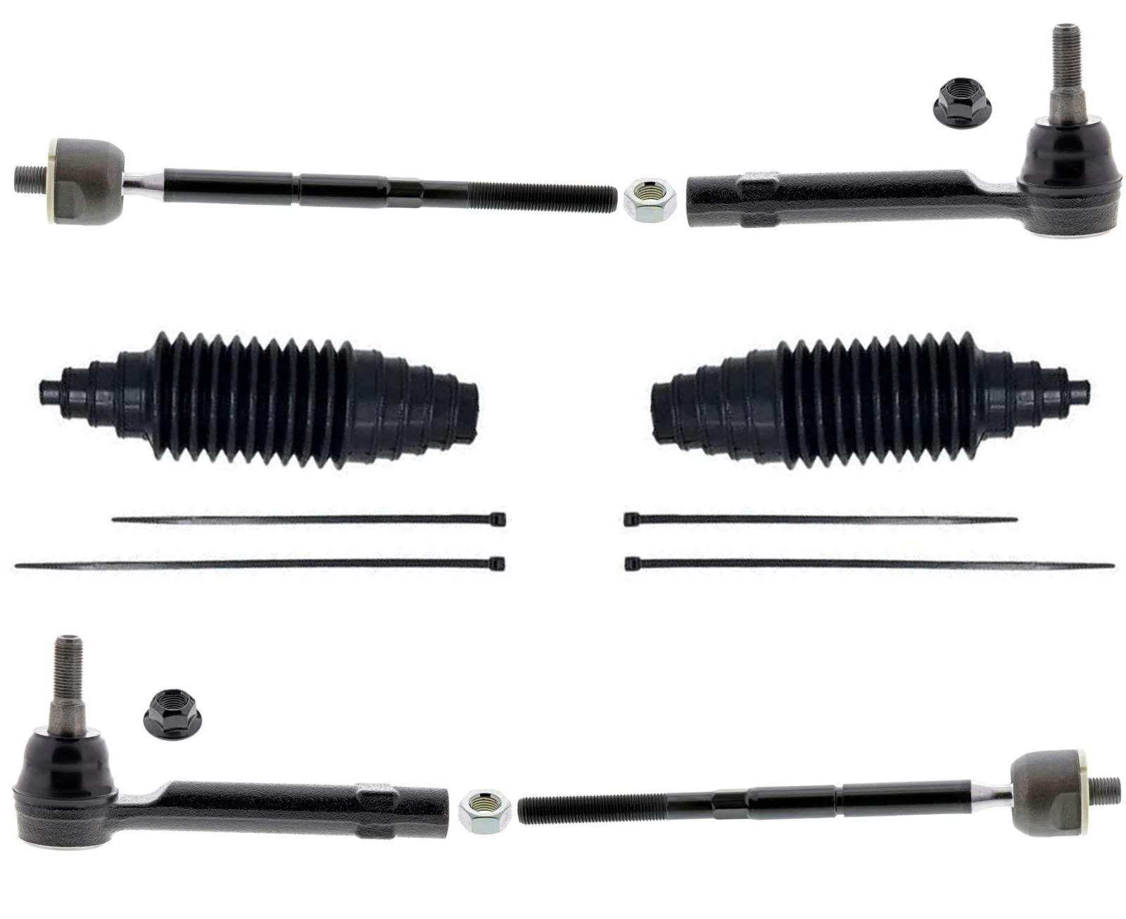 Mevotech Front Left & Right Inner & Outer Tie Rods For Mazda CX-5 2017-2023