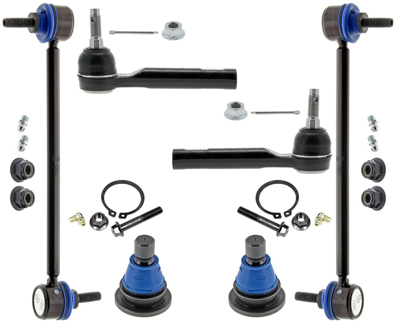 Mevotech Front Outer Tie Rods Ball Joints & Links For Mazda CX-30 2020-2023