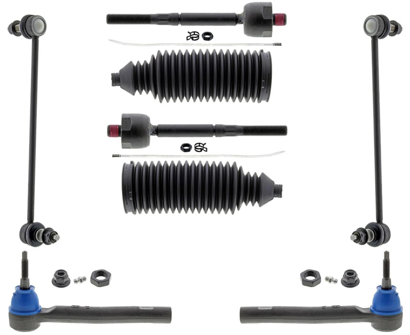 Mevotech Inner & Outer Tie Rods & Sway Bar Links For Ford Ranger 2019-2022