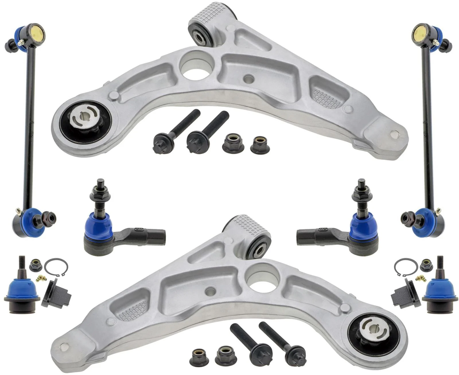 Mevotech Lower Control Arms Tie Rods & Links For Cherokee 19-23 Frnt Whel Drive