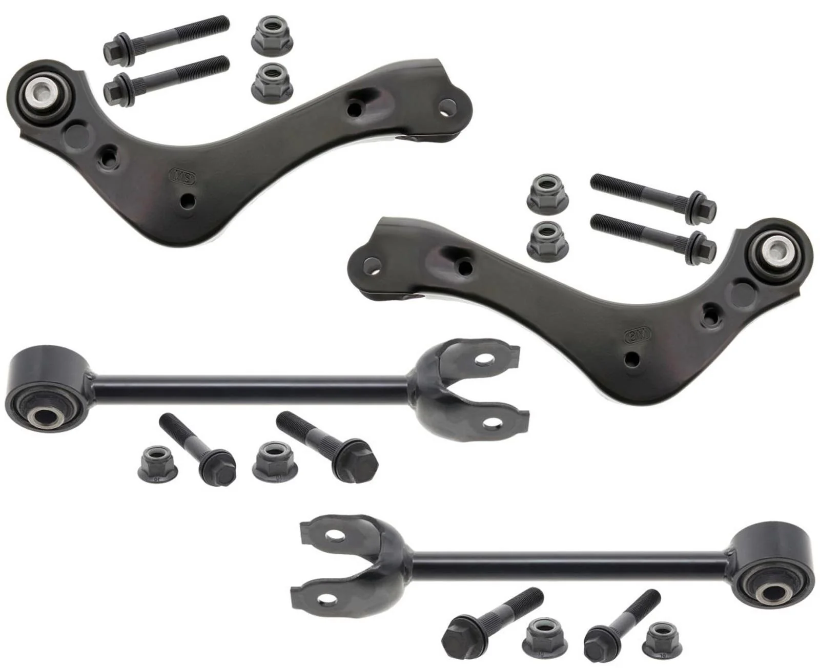 Mevotech Rear Lower & Upper Control Arms W/ Bushings For Toyota Rav4 2019-2024