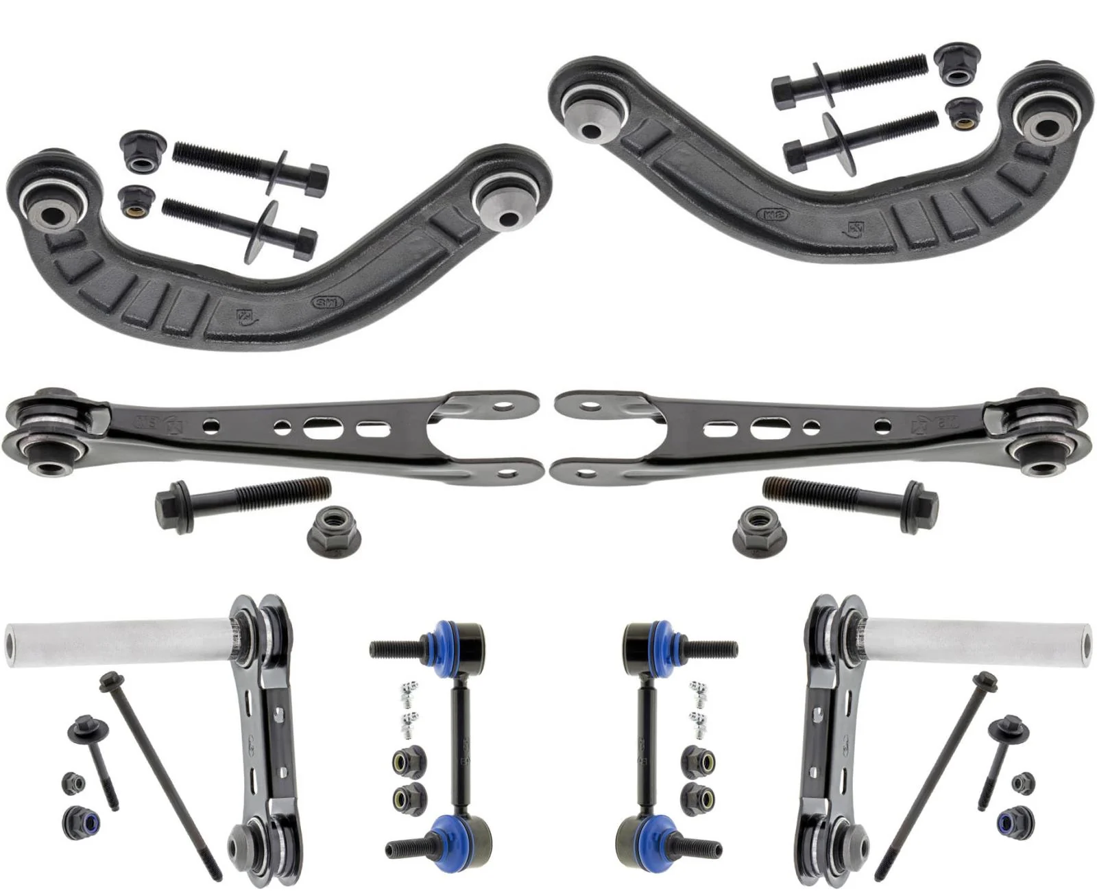 Mevotech Rear Upper & Lower Control Arms & Links For Ford Explorer 2020-2022
